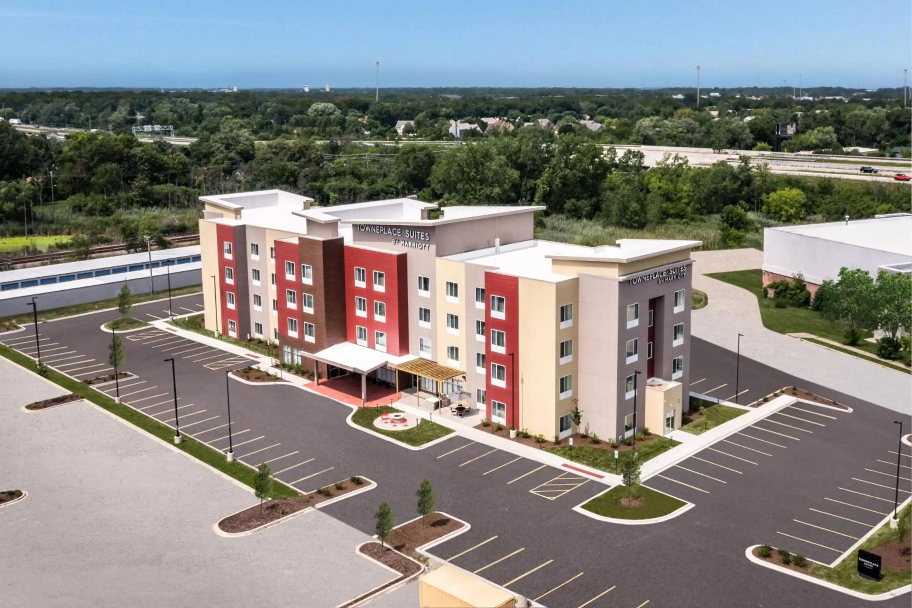Property building, Bird's-eye View in TownePlace Suites by Marriott Chicago Waukegan Gurnee