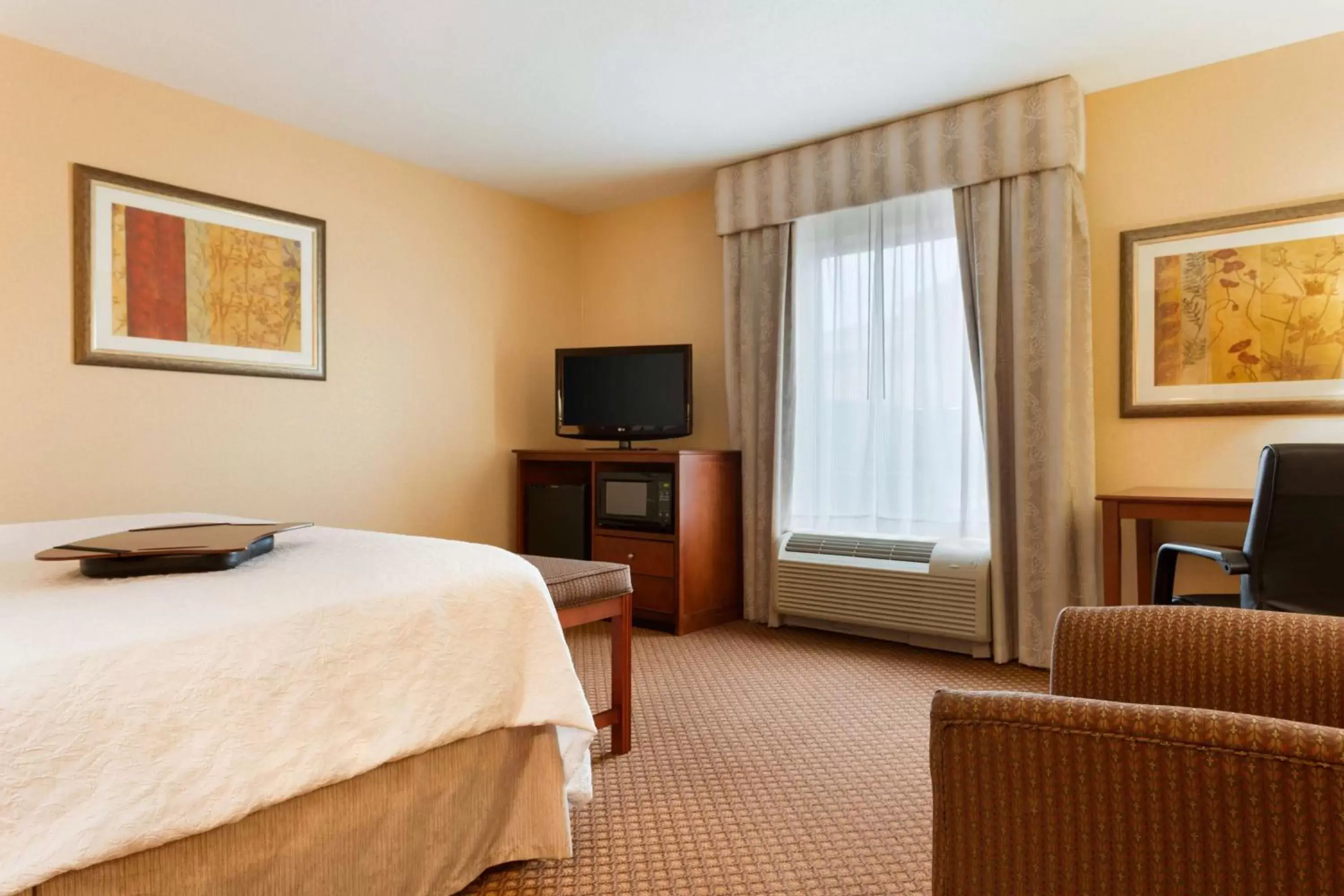 Bed, TV/Entertainment Center in Hampton Inn & Suites Detroit/Chesterfield