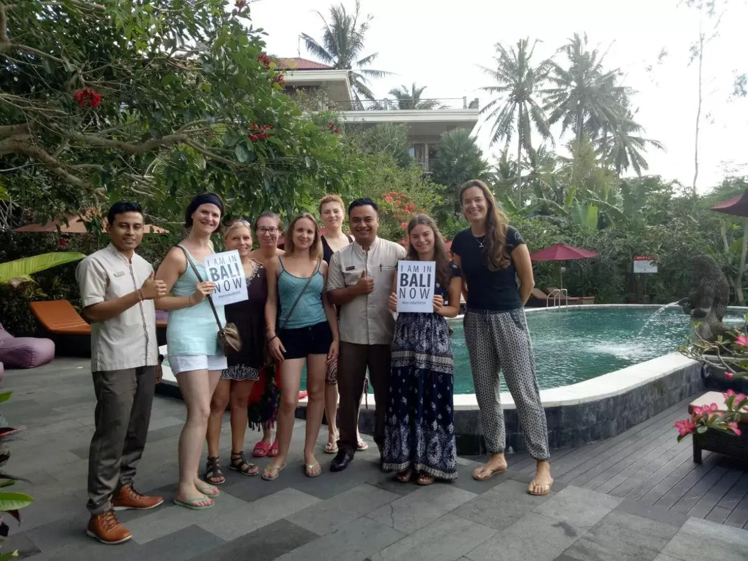 group of guests in Om Ham Retreat and Resort