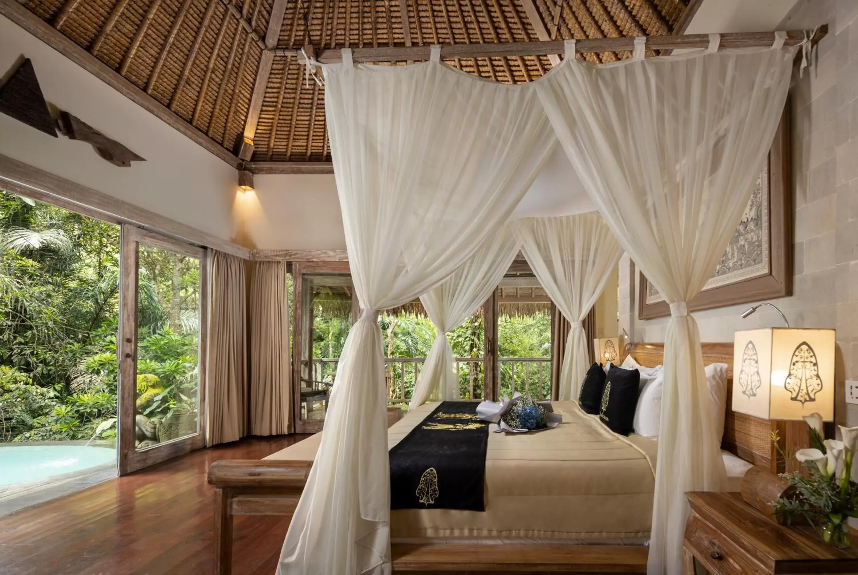 Bed in The Kayon Resort