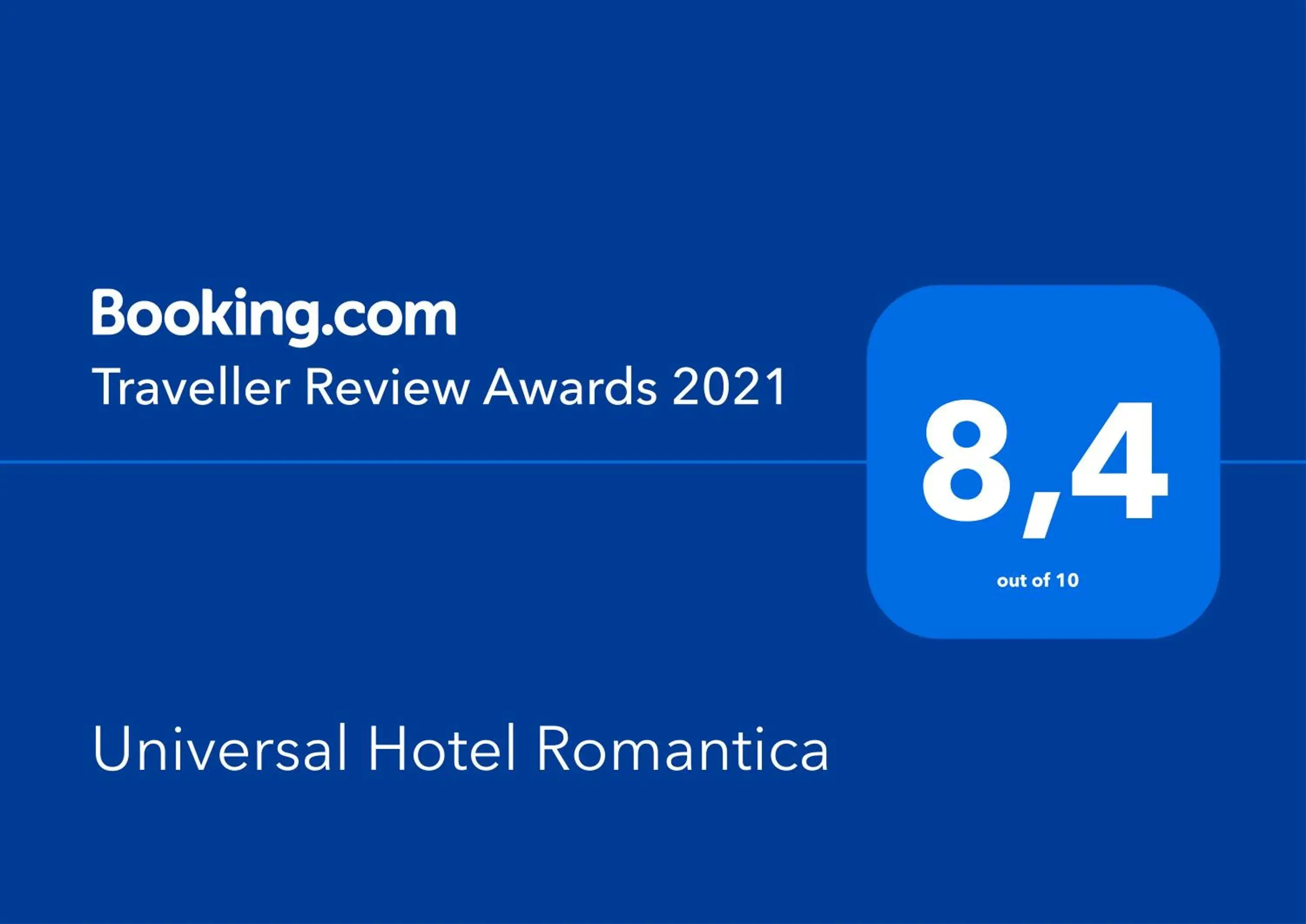 Certificate/Award, Logo/Certificate/Sign/Award in Universal Hotel Romantica