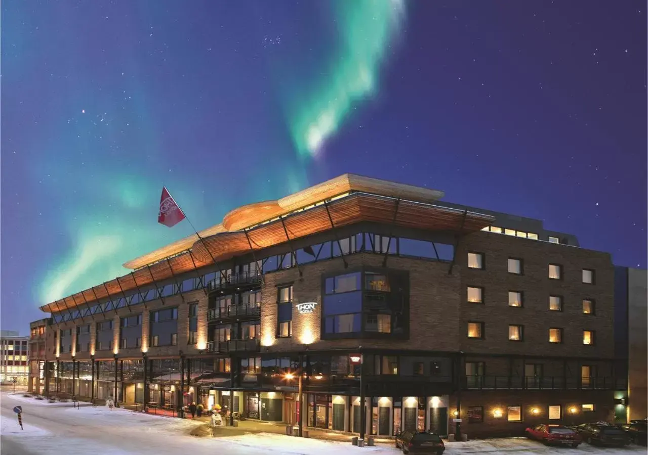 Property building, Winter in Thon Hotel Harstad