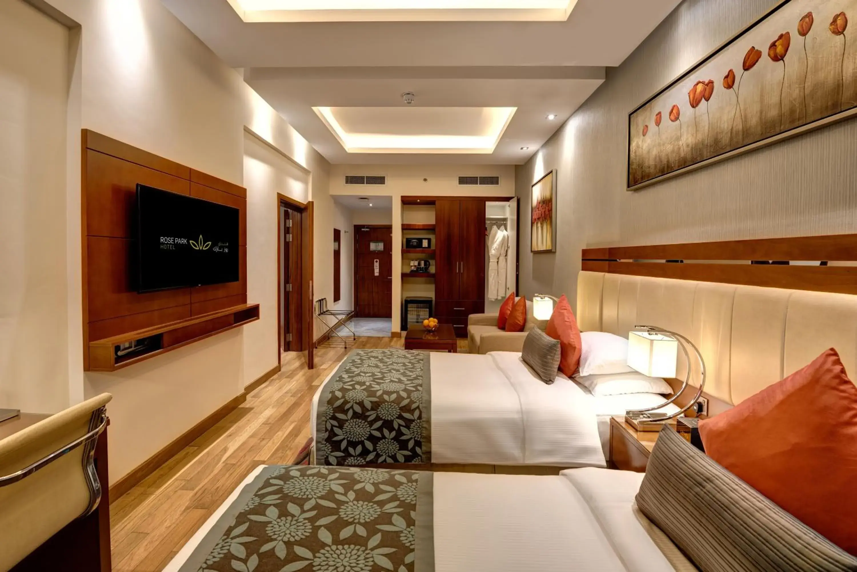 Bedroom in Rose Park Hotel - Al Barsha, Opposite Metro Station
