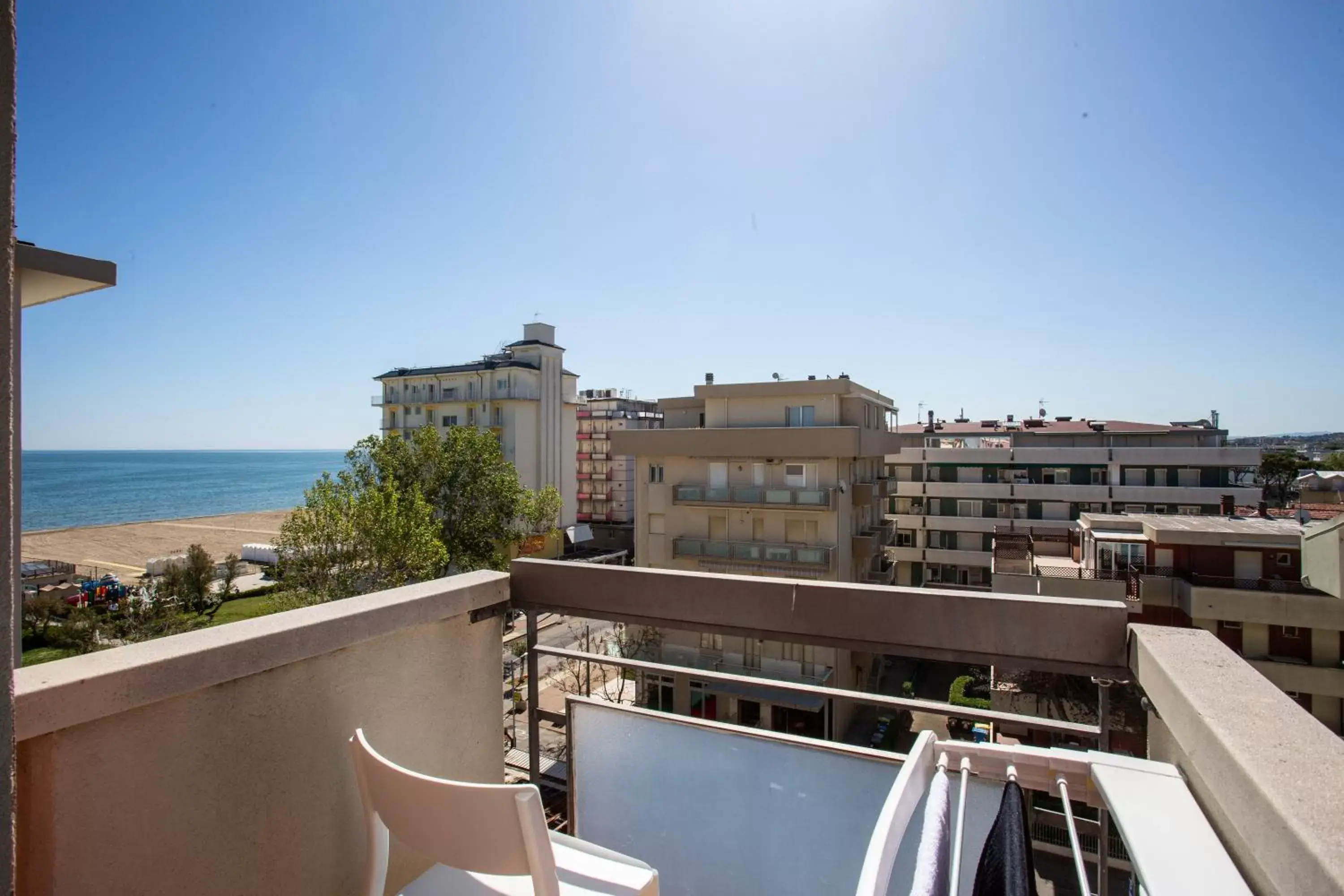 Sea view, Balcony/Terrace in Hotel Grazia Riccione