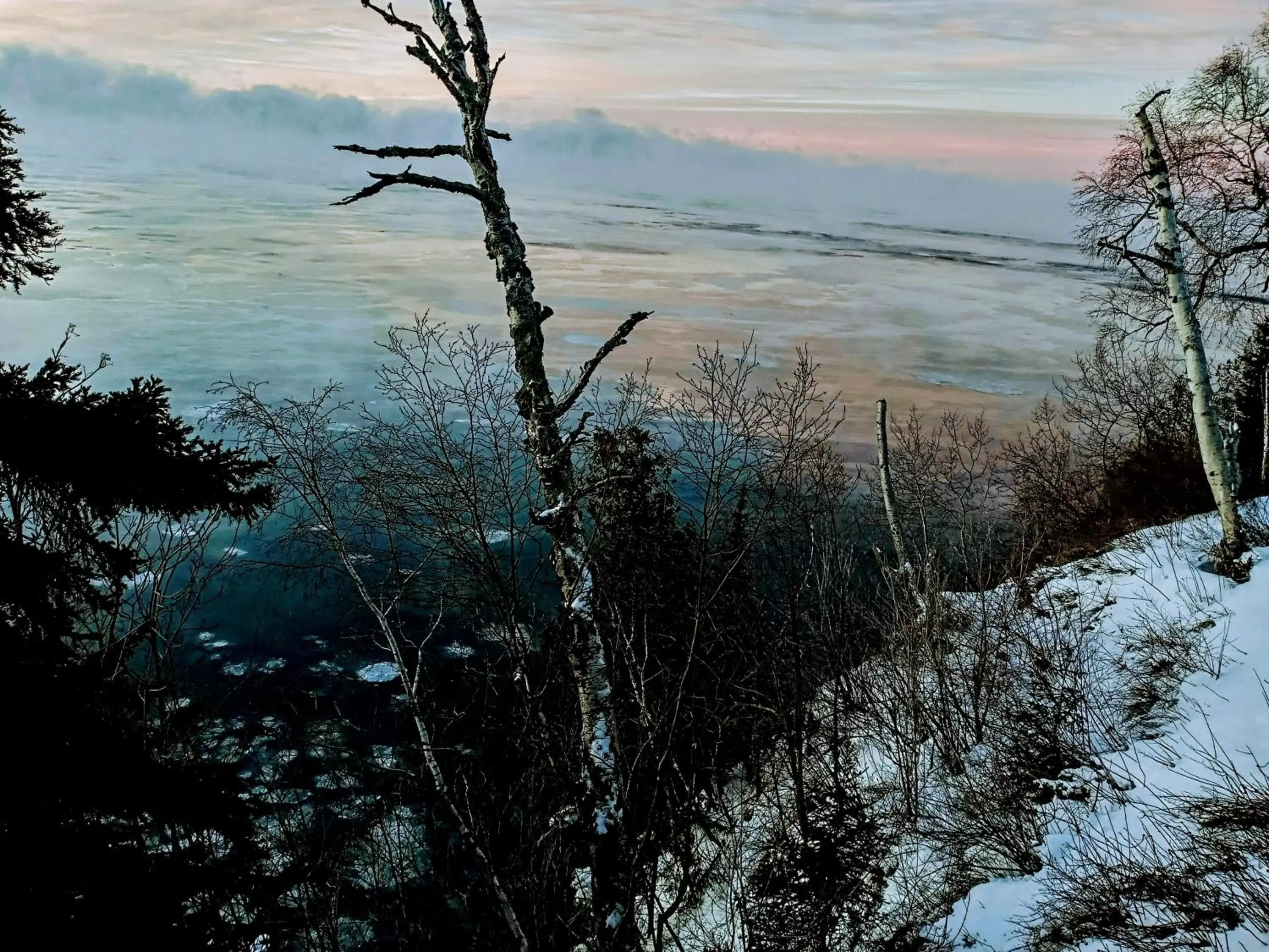 Winter in Cliff Dweller on Lake Superior