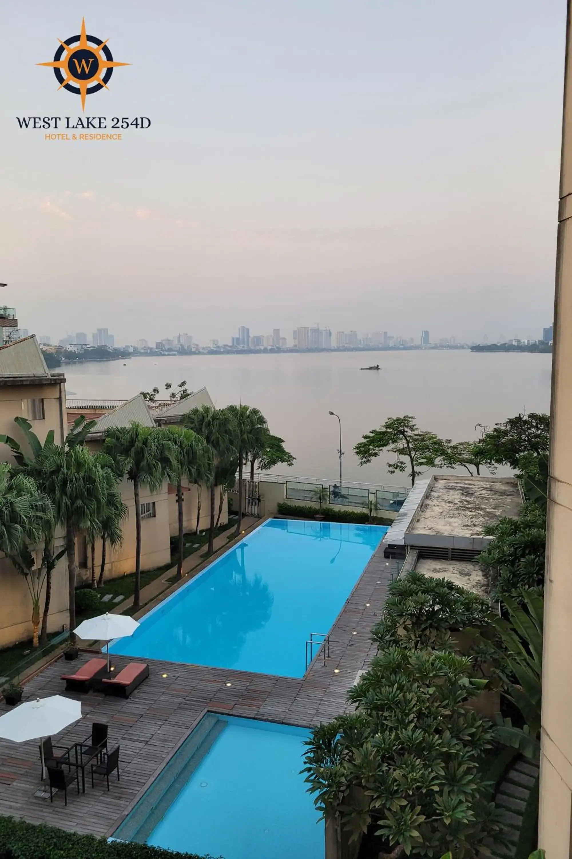 Balcony/Terrace, Pool View in West Lake 254D Hotel & Residence