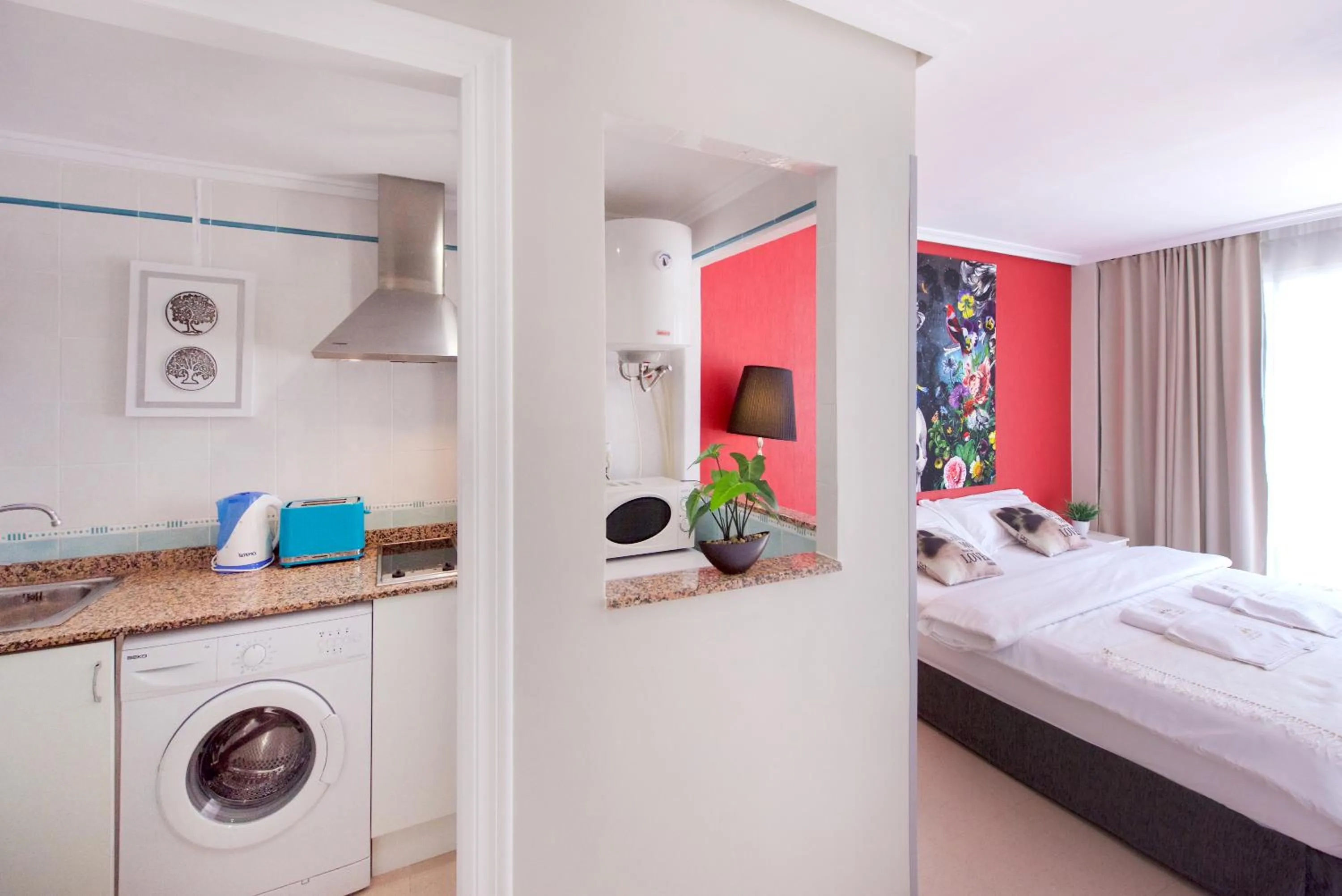 Kitchen or kitchenette, Bed in My Pretty Payma Apartamentos