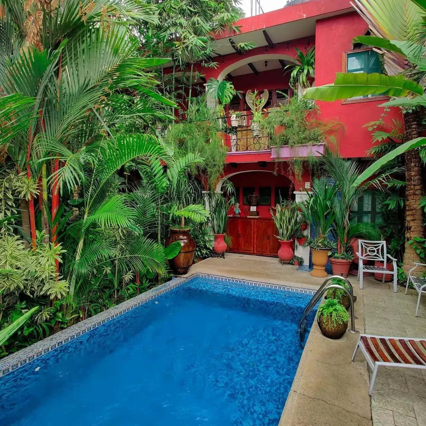 Swimming Pool in Hotel Boutique Casona Maya Mexicana