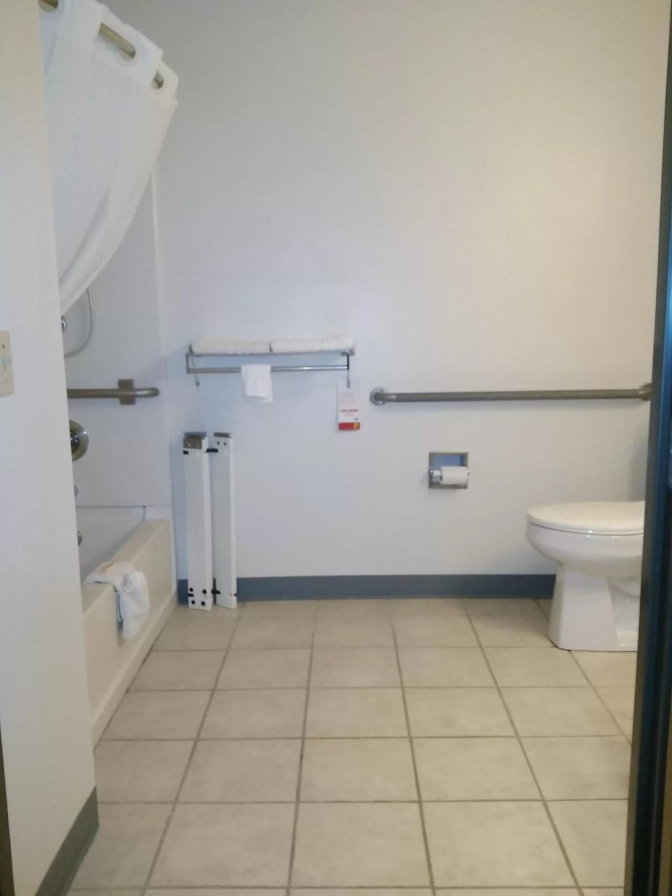 Bathroom in Super 8 by Wyndham Grove City