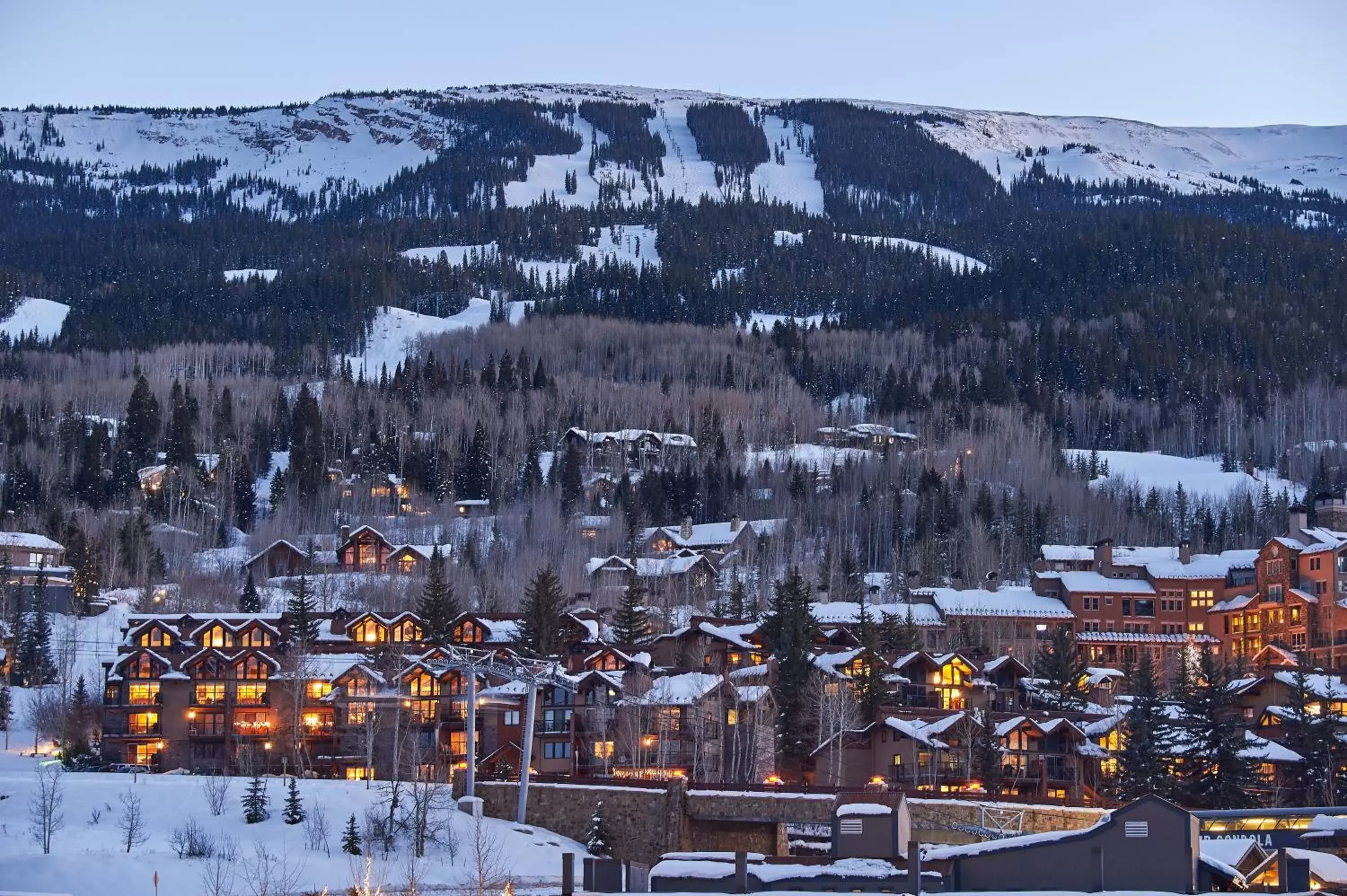 Bird's eye view, Winter in The Crestwood Snowmass Village