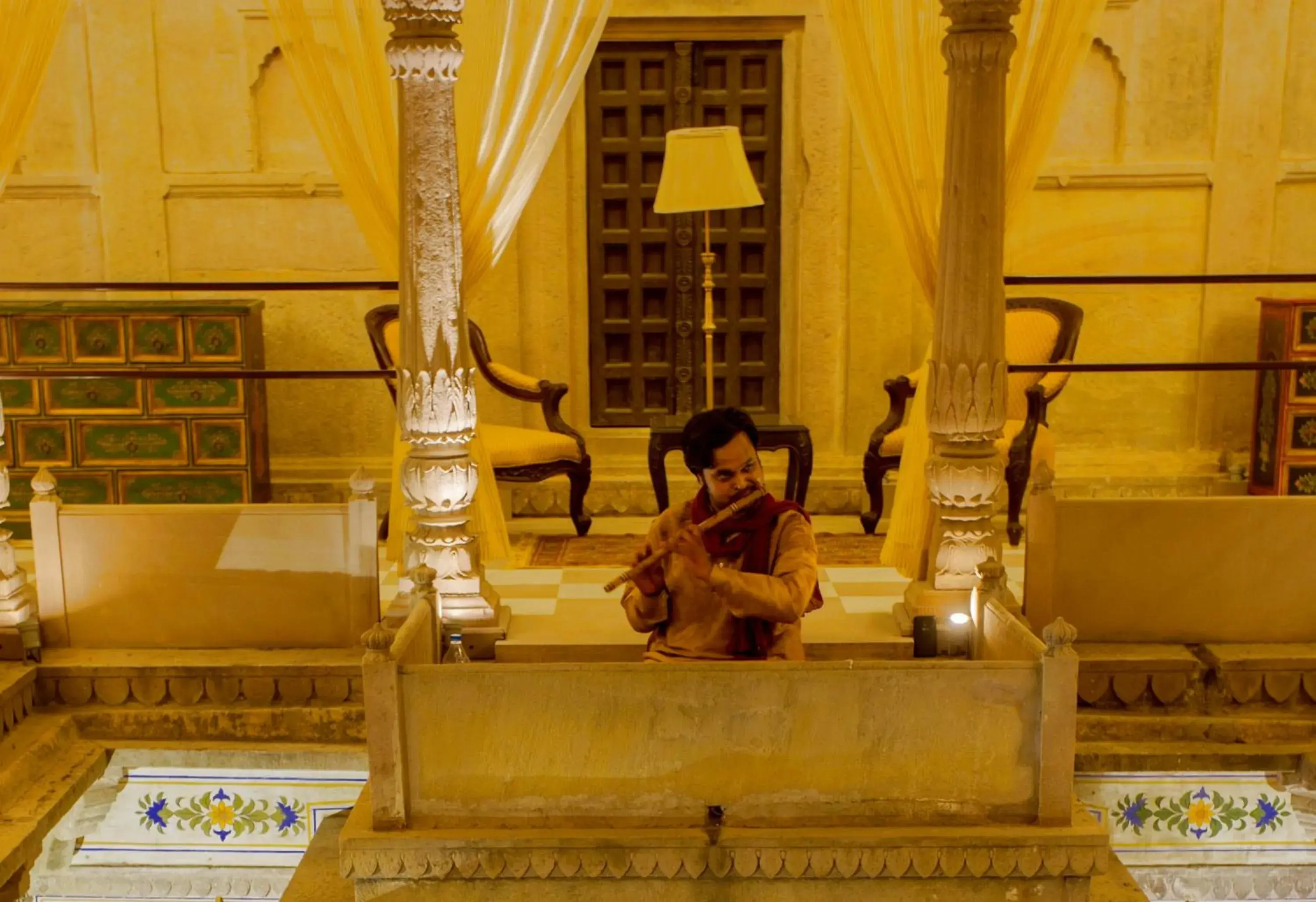 Evening entertainment in BrijRama Palace, Varanasi by the Ganges