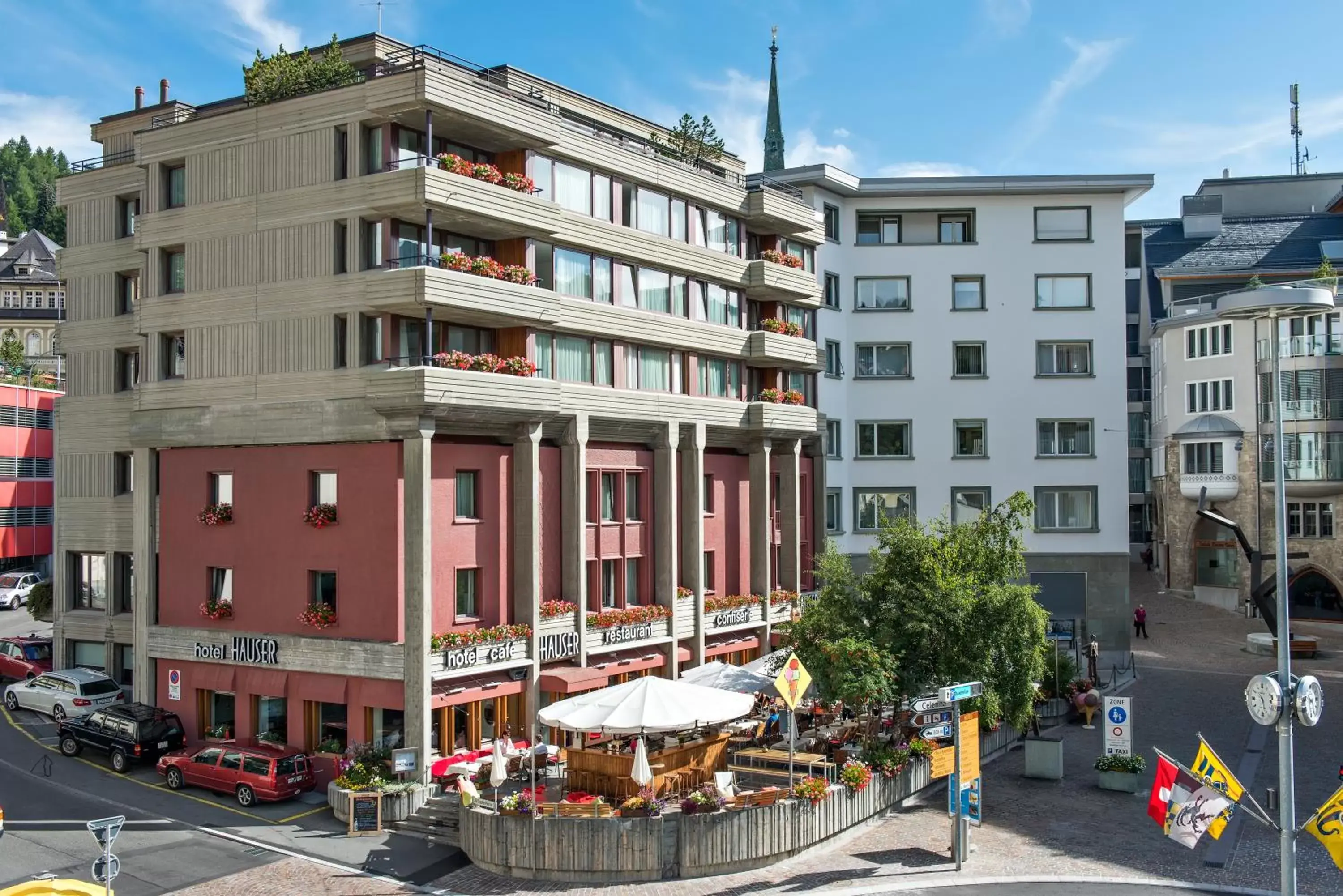 Facade/entrance, Property Building in Hauser Hotel St. Moritz