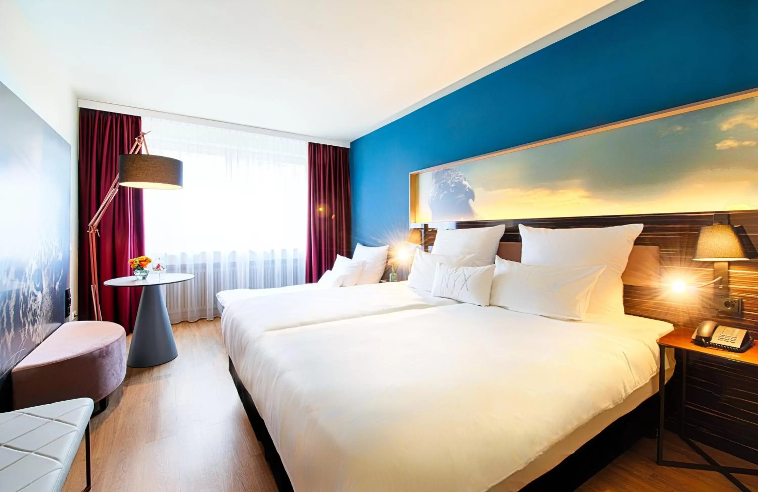 Photo of the whole room, Bed in NYX Hotel Mannheim by Leonardo Hotels