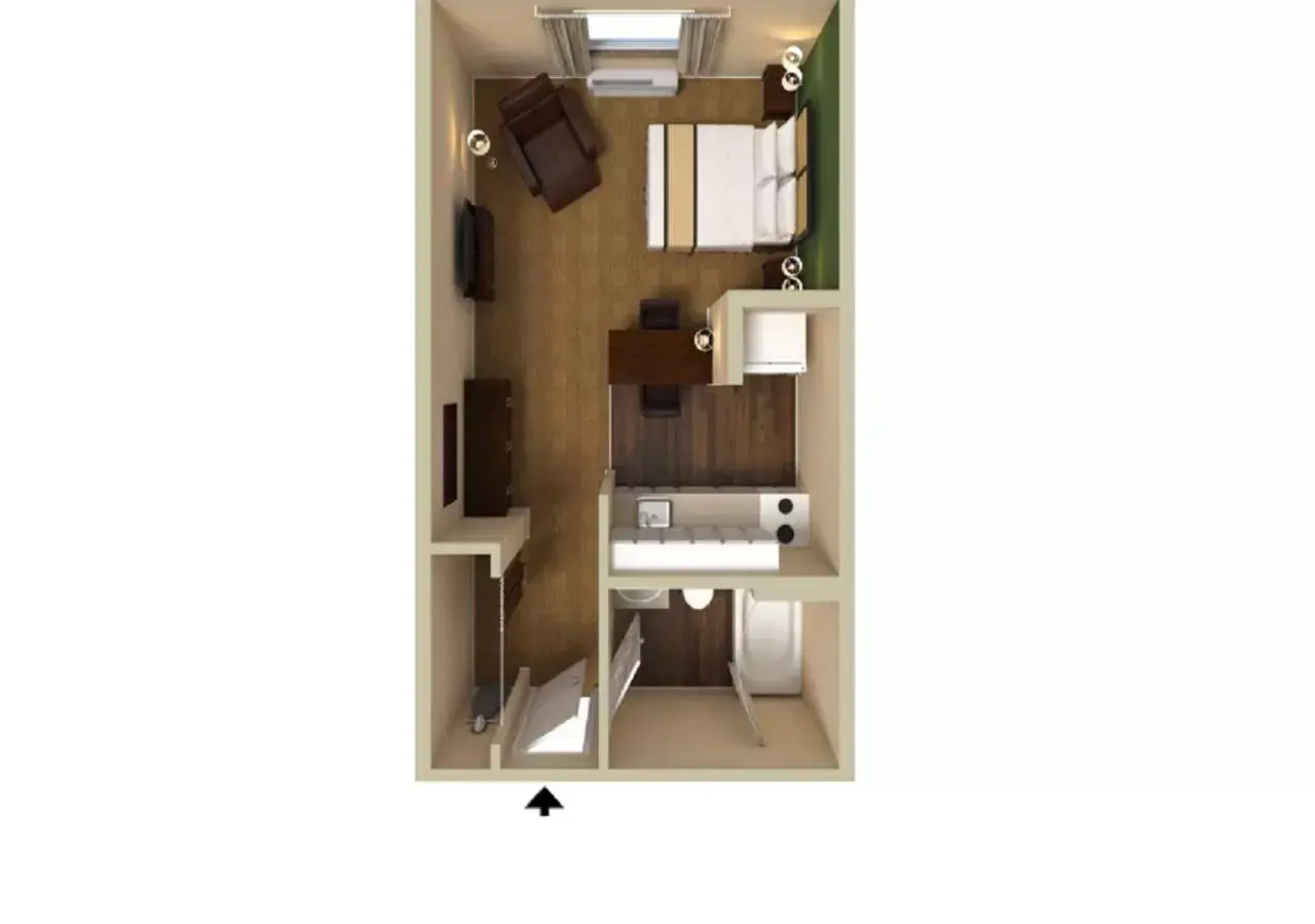 Floor Plan in Extended Stay America Select Suites - Detroit - Ann Arbor - University South