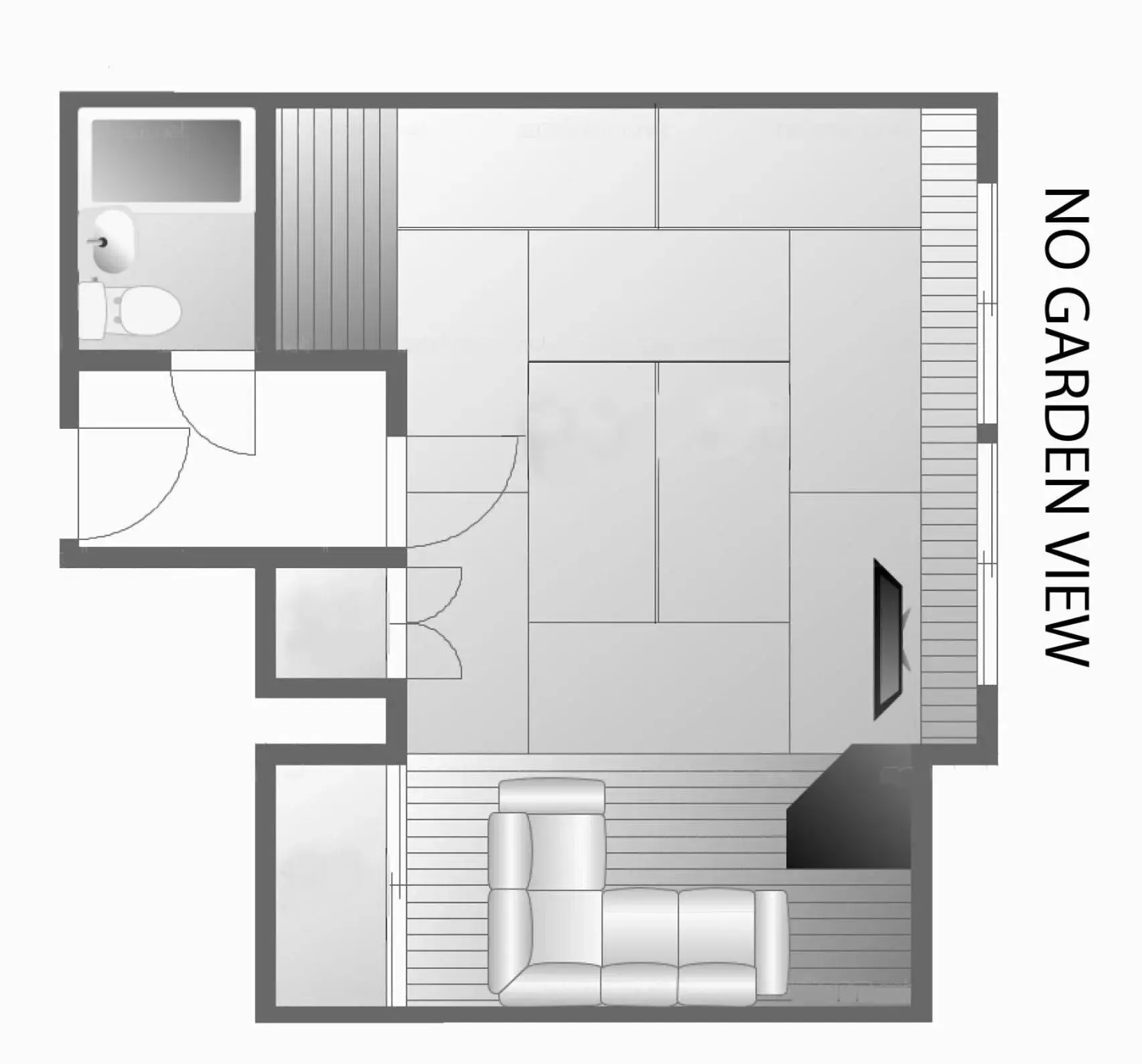 Toilet, Floor Plan in Kyoto Nanzenji Ryokan Yachiyo