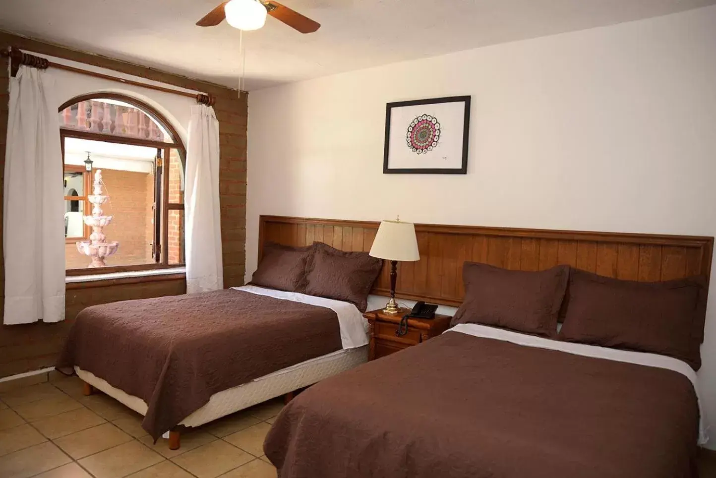 Bed in Hotel Hacienda Ventana del Cielo