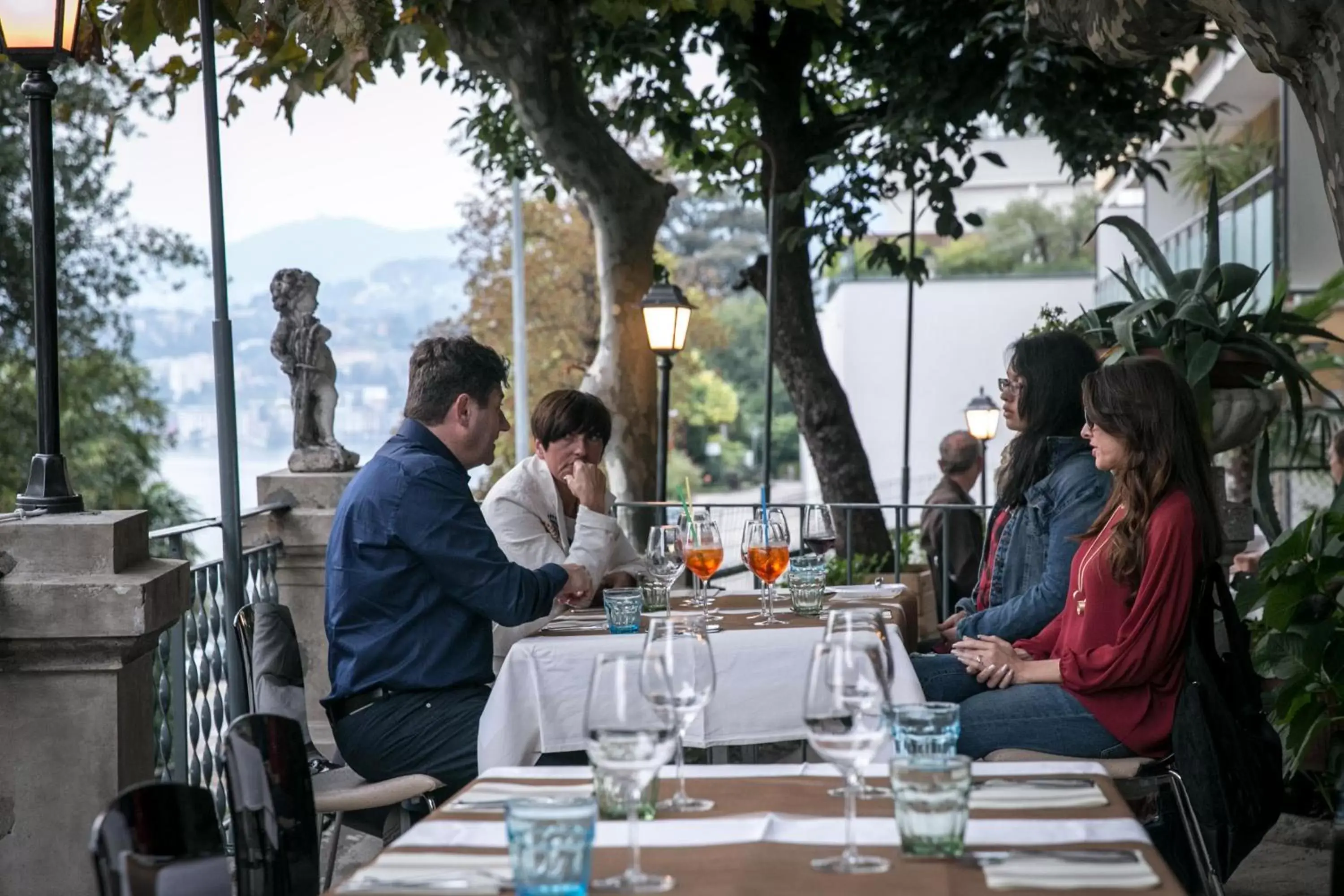 Balcony/Terrace, Restaurant/Places to Eat in Hotel Firenze Lugano