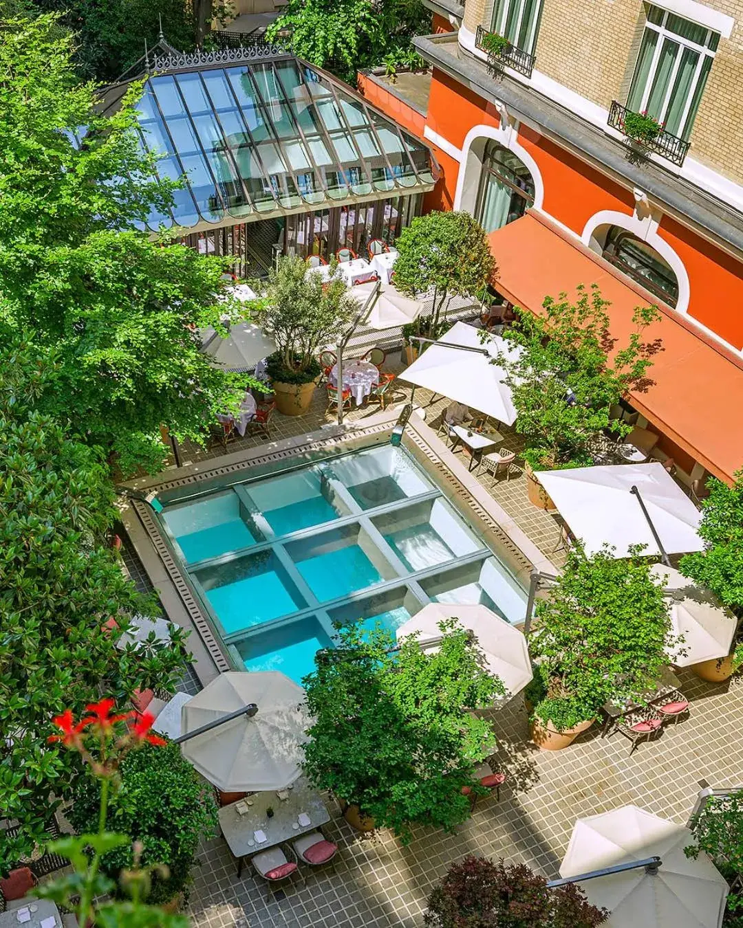 Garden view, Pool View in Le Royal Monceau Hotel Raffles Paris
