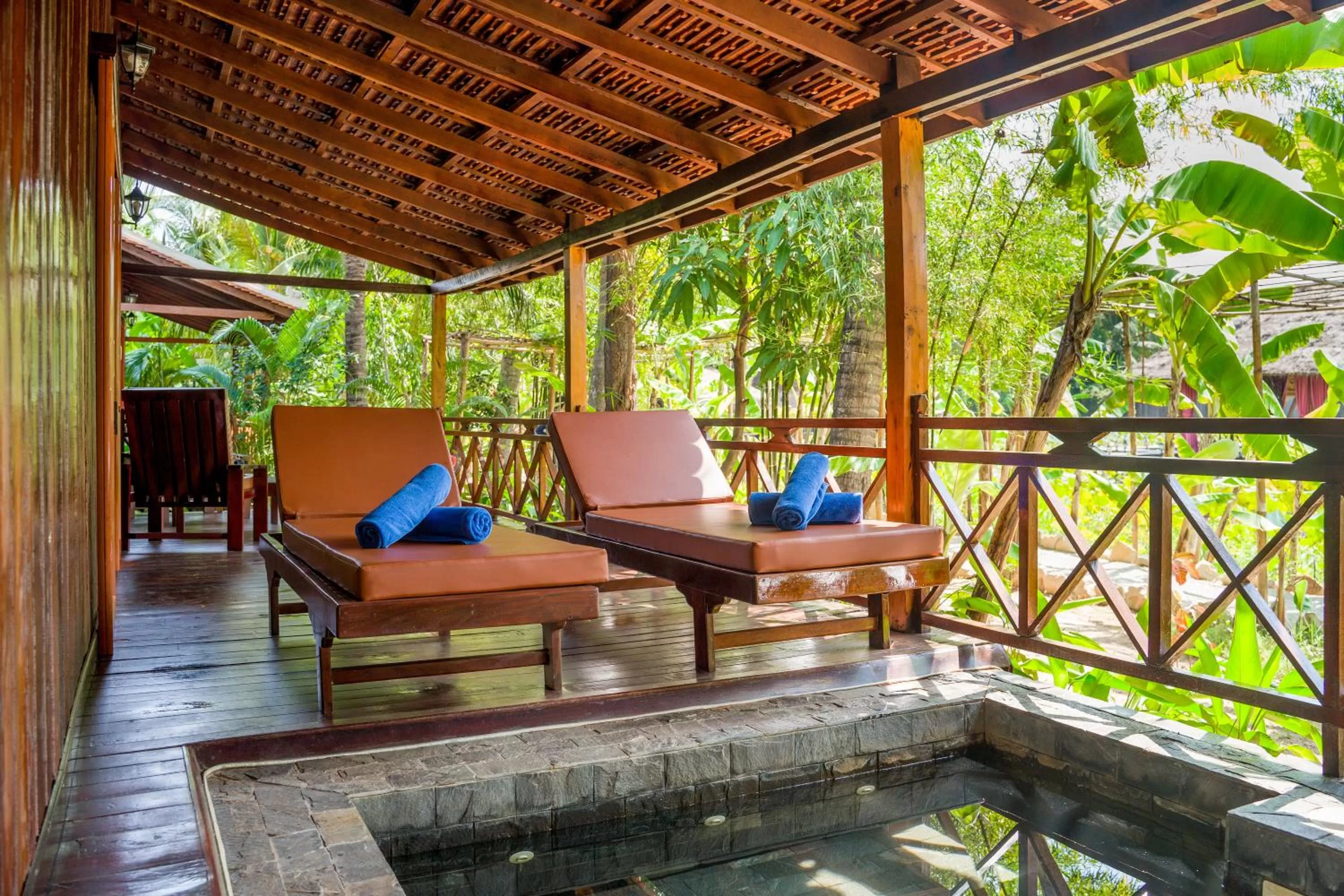 Balcony/Terrace in Authentic Khmer Village Resort