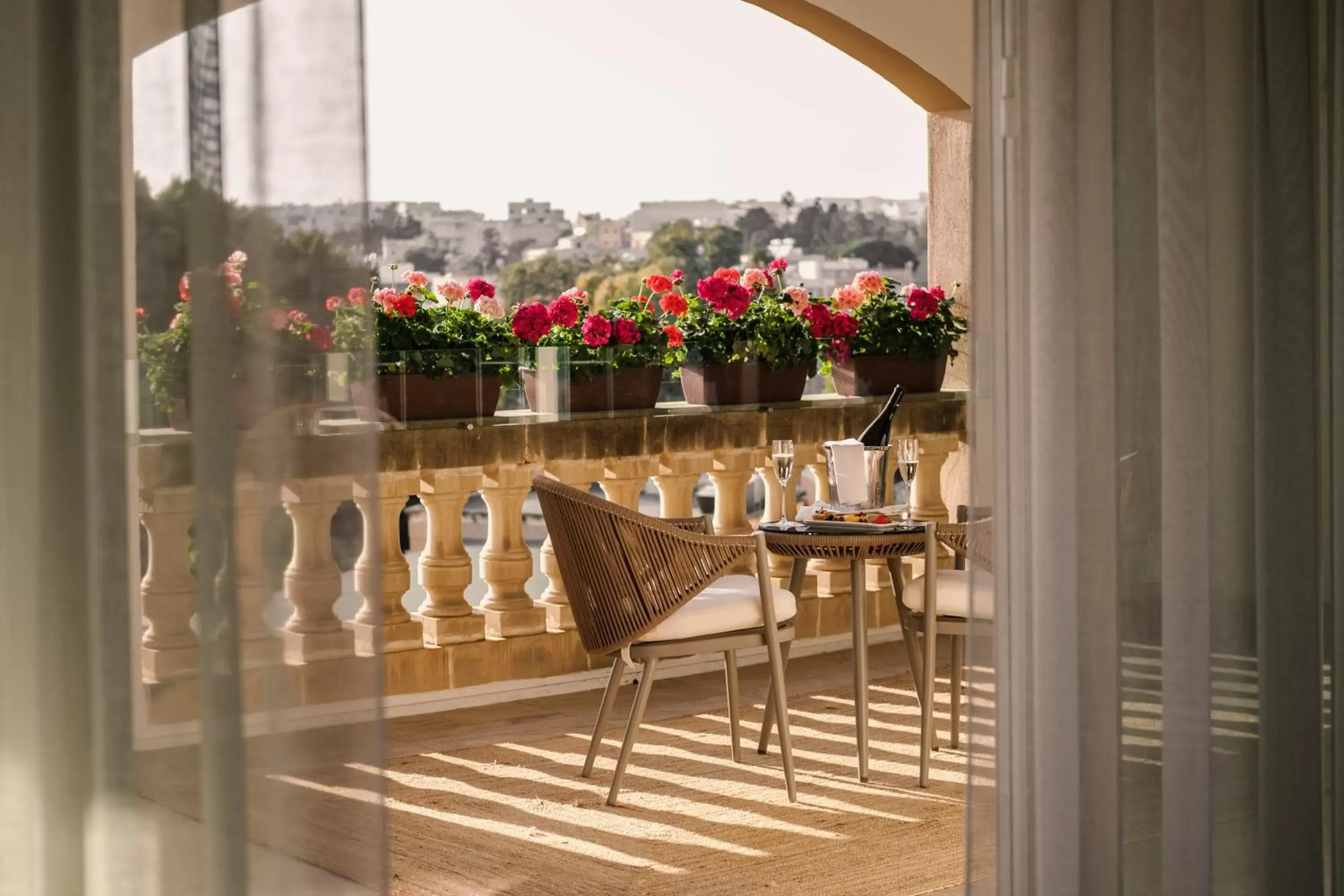 Balcony/Terrace in Corinthia Palace Malta