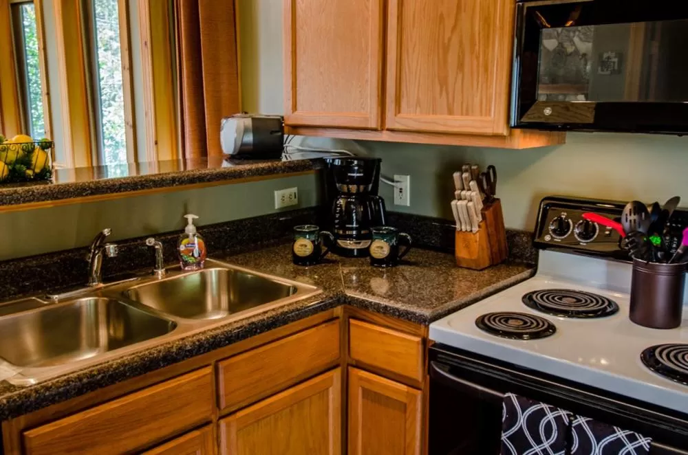Kitchen or kitchenette in Asheville Cabins of Willow Winds
