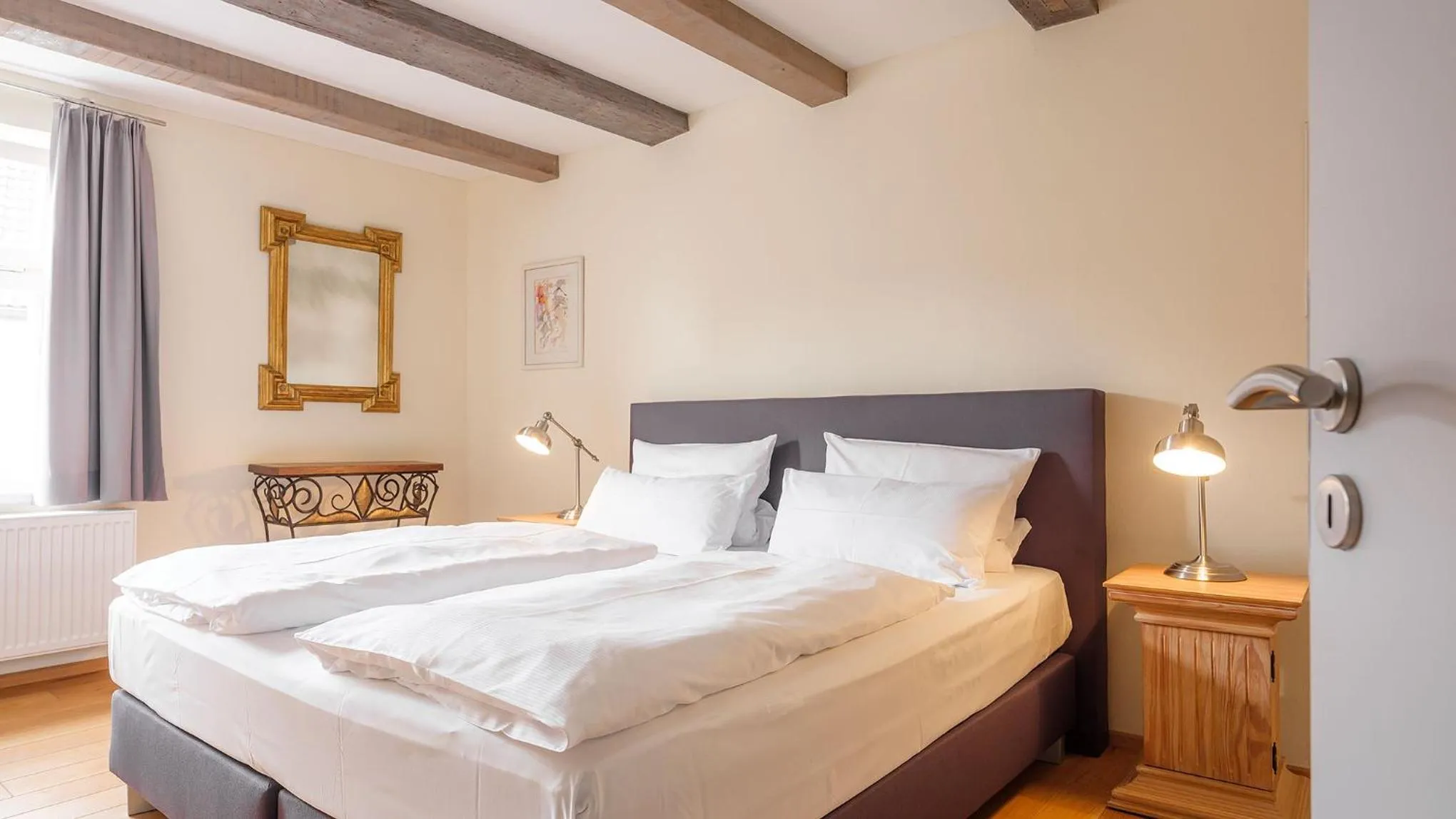 Bed in Hotel Arminius