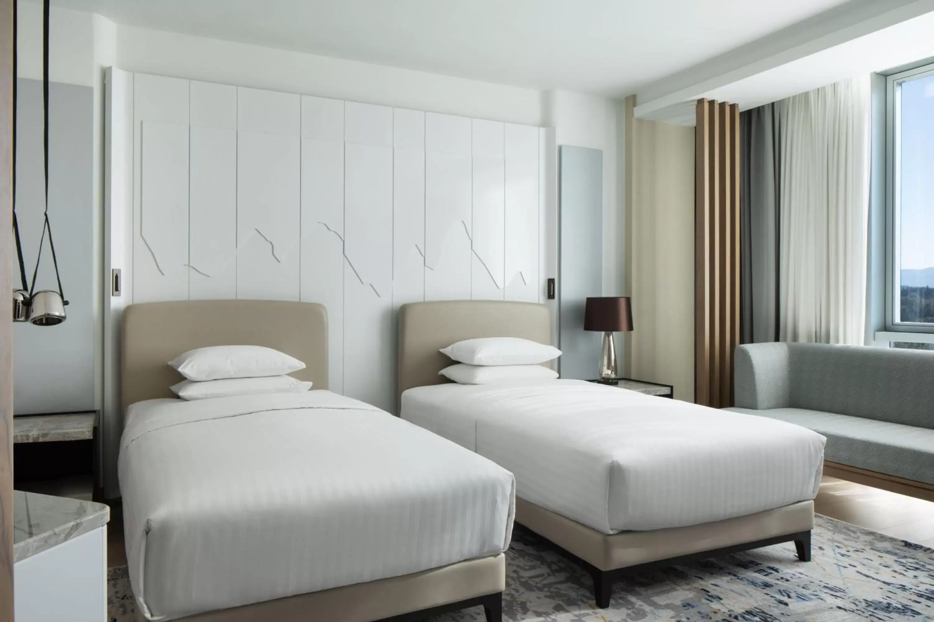 Photo of the whole room, Bed in Tirana Marriott Hotel