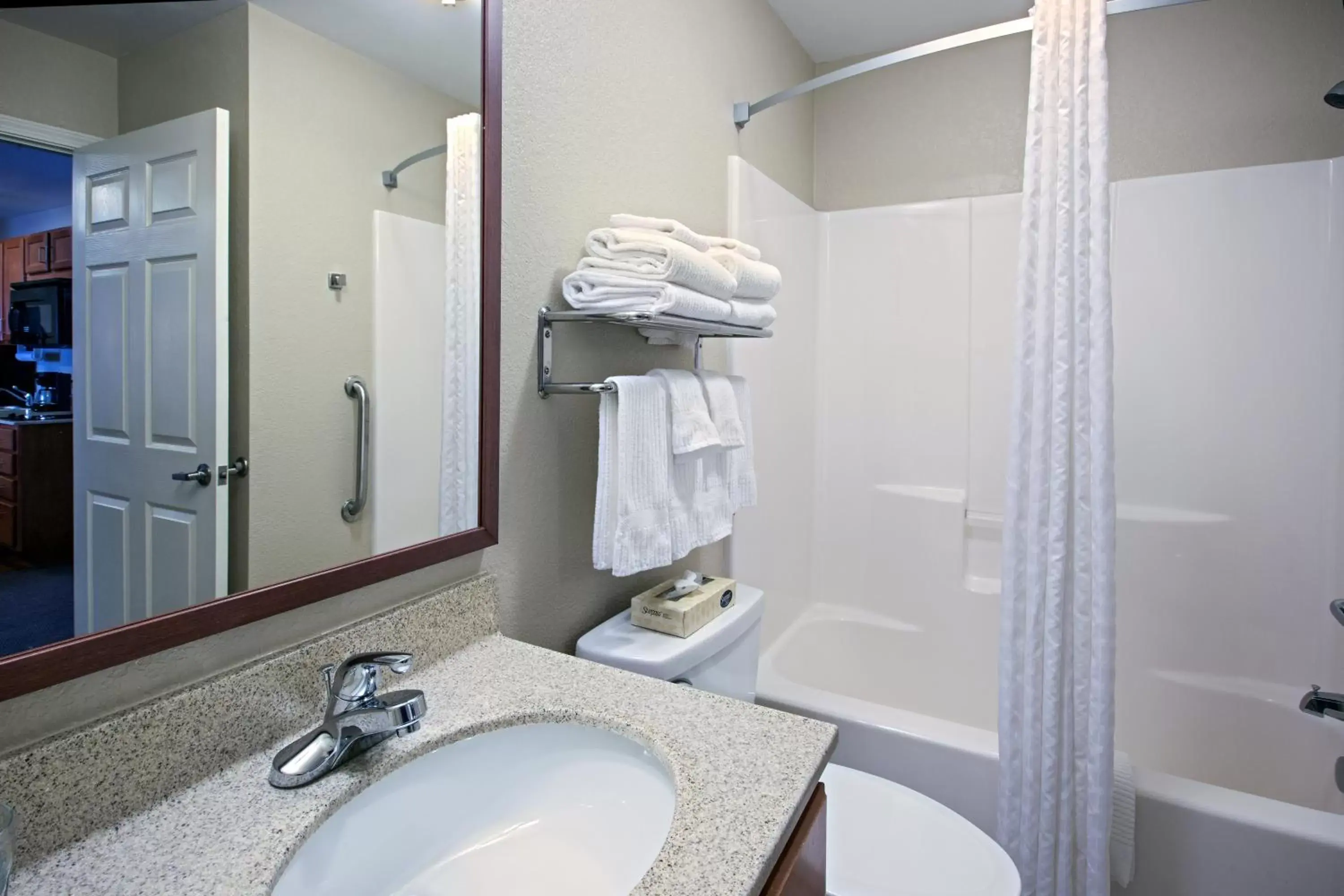 Bathroom in Candlewood Suites Indianapolis Northwest, an IHG Hotel