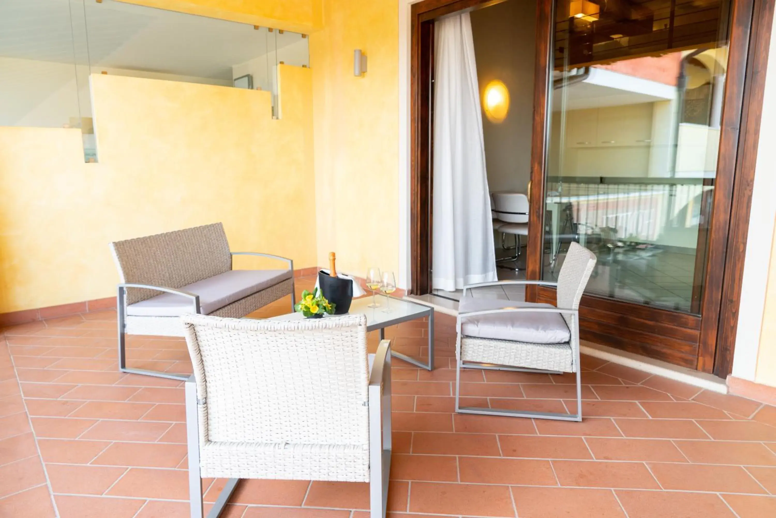 Balcony/Terrace, Seating Area in AHG Donna Silvia Hotel Wellness & SPA