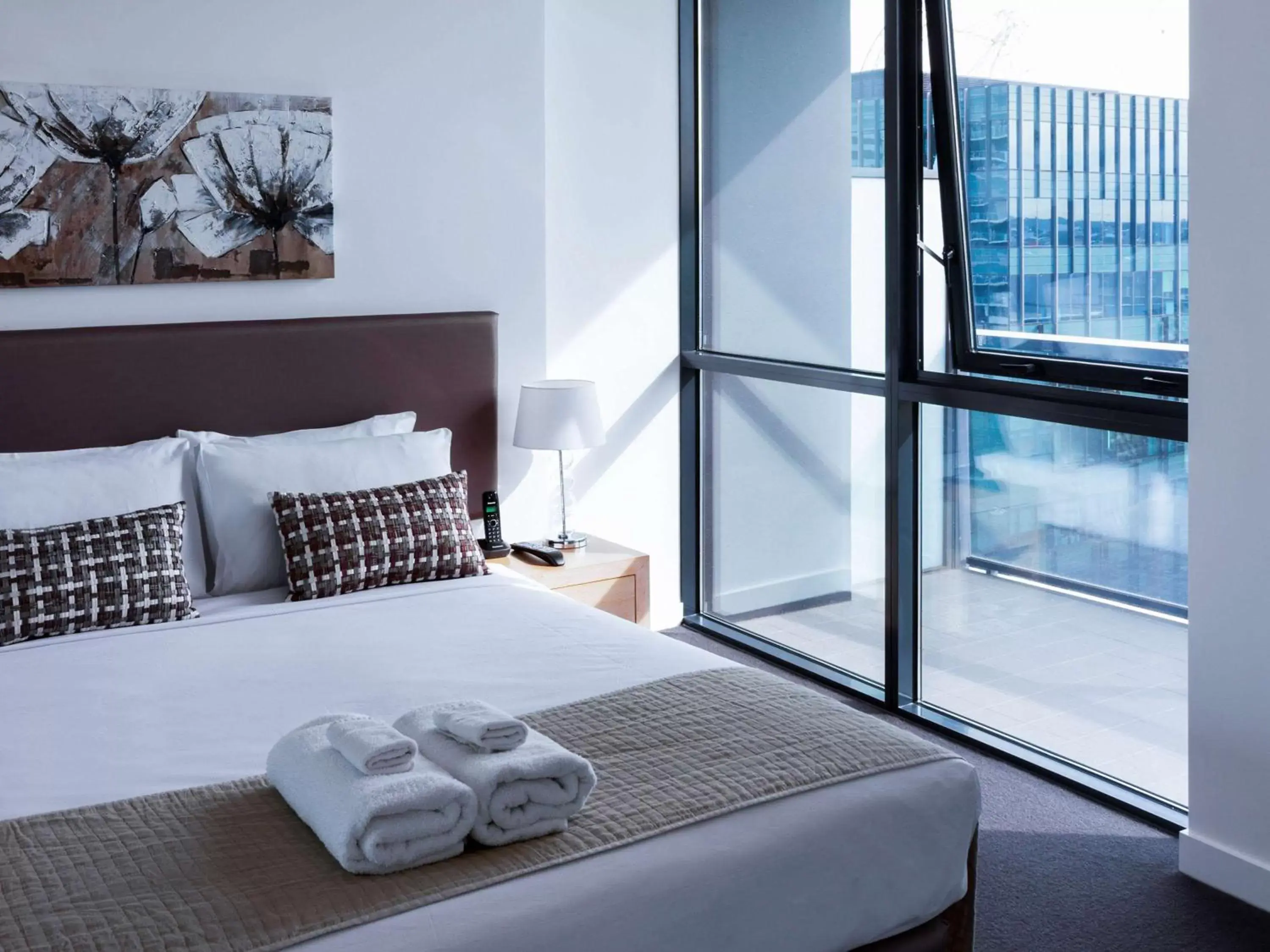 Photo of the whole room, Bed in The Sebel Residences Melbourne Docklands Serviced Apartments