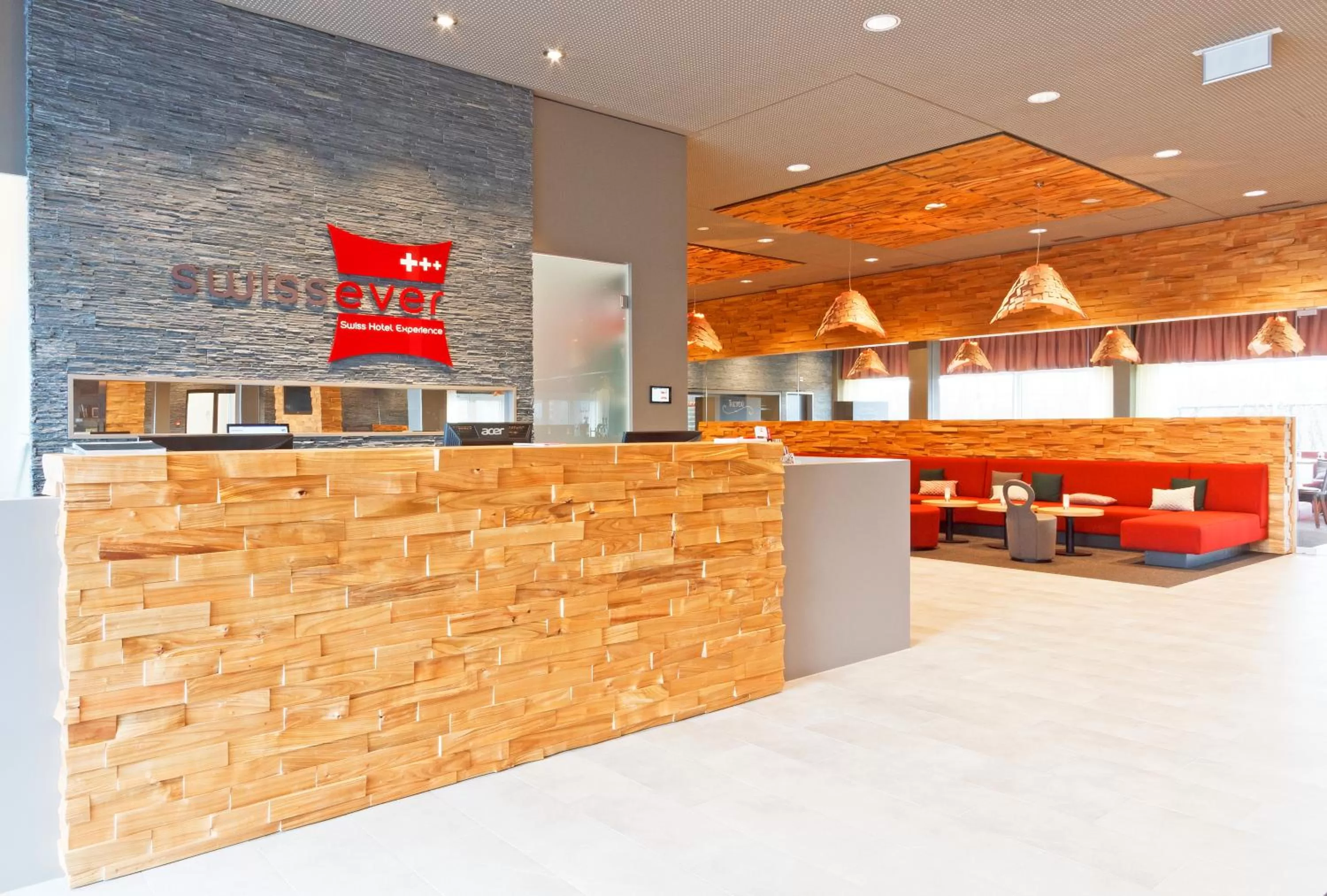 Lobby or reception in SwissEver Hotel Zug