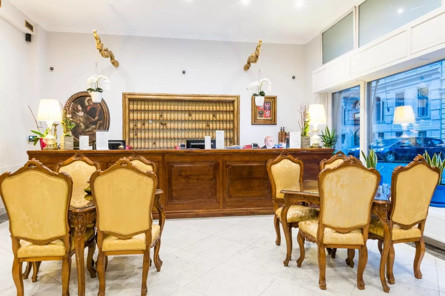 Lobby or reception in Hotel Bologna