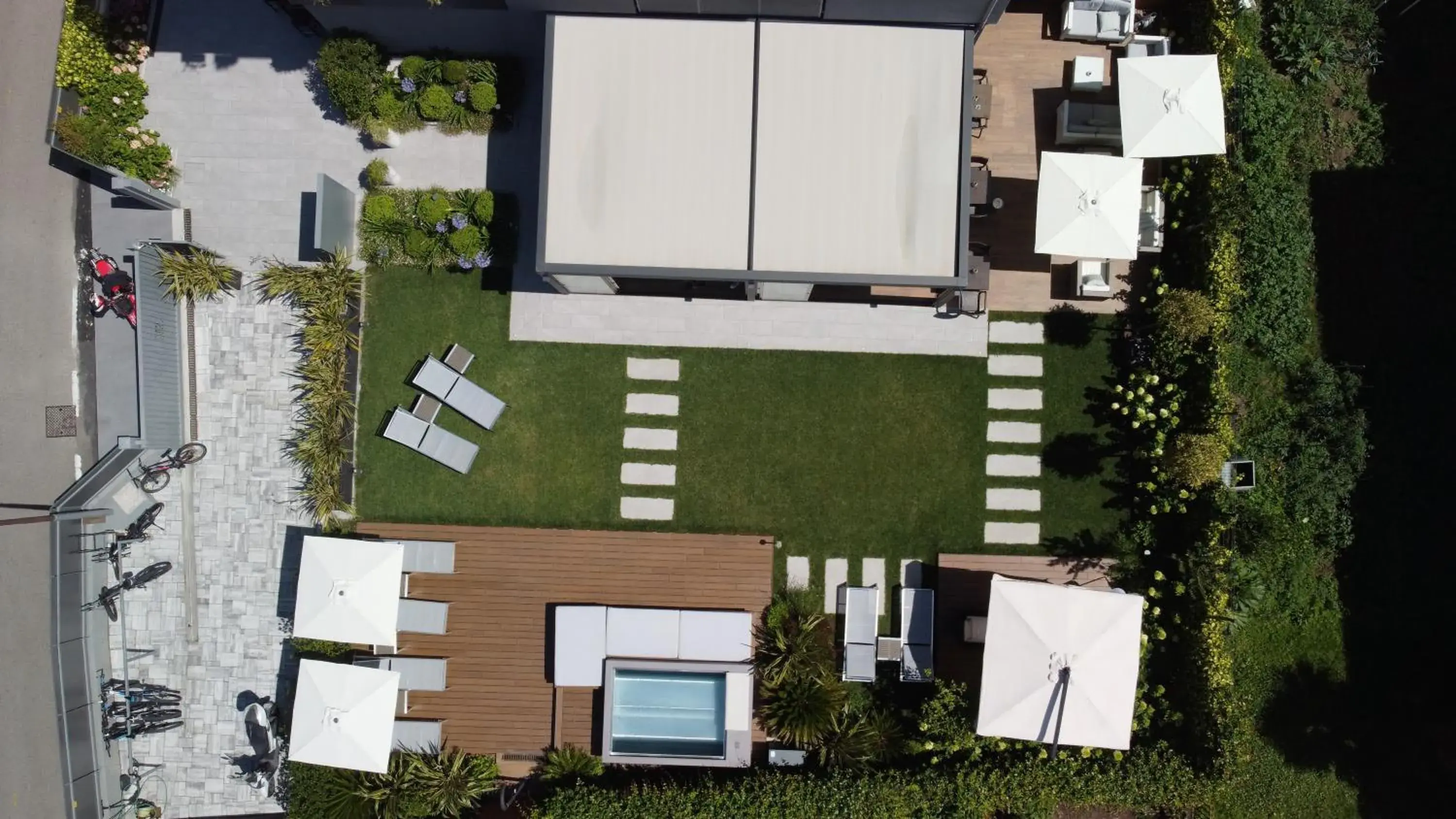 Bird's eye view, Floor Plan in Hotel Villa Alberta