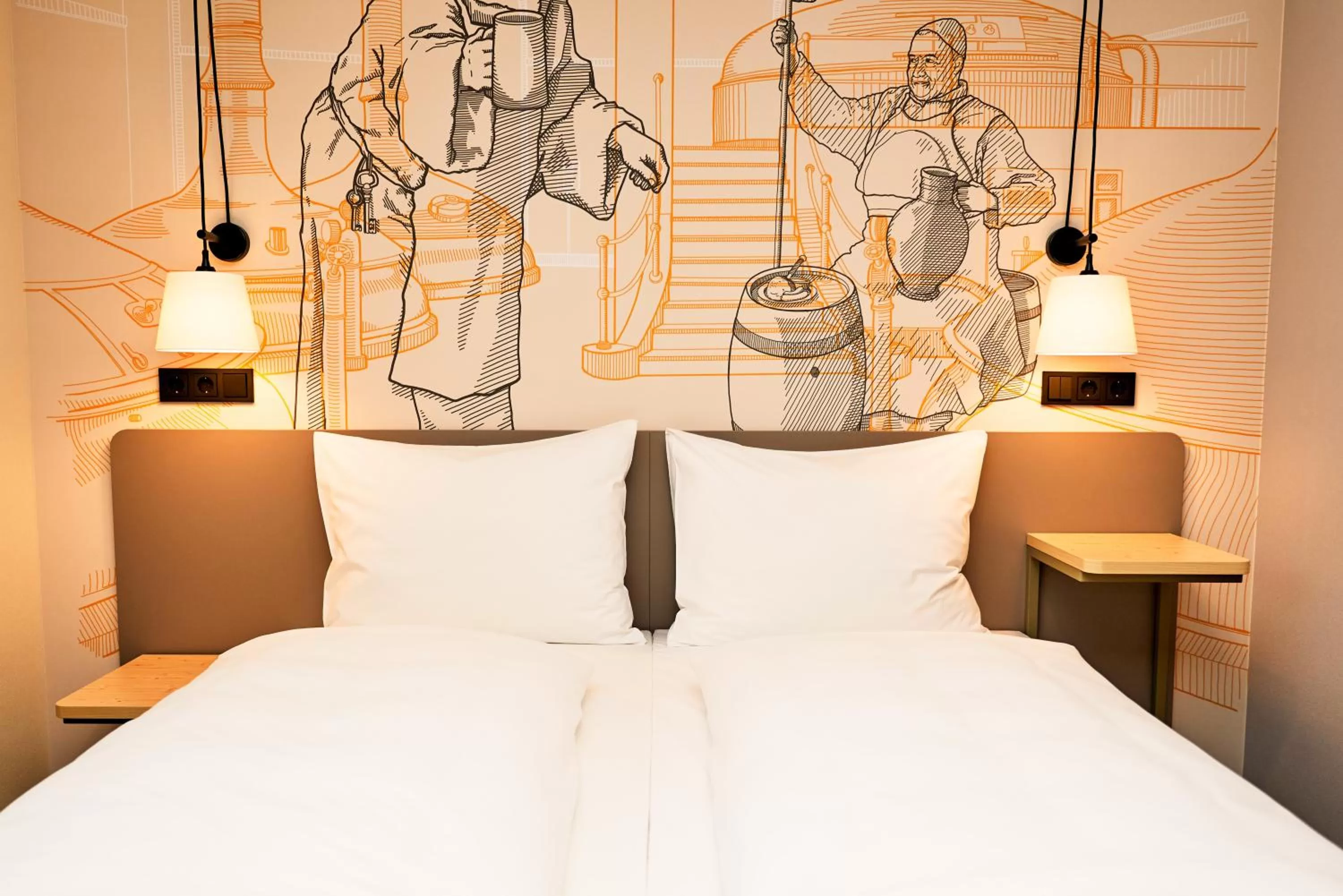 Bed in McDreams Hotel München-Nord