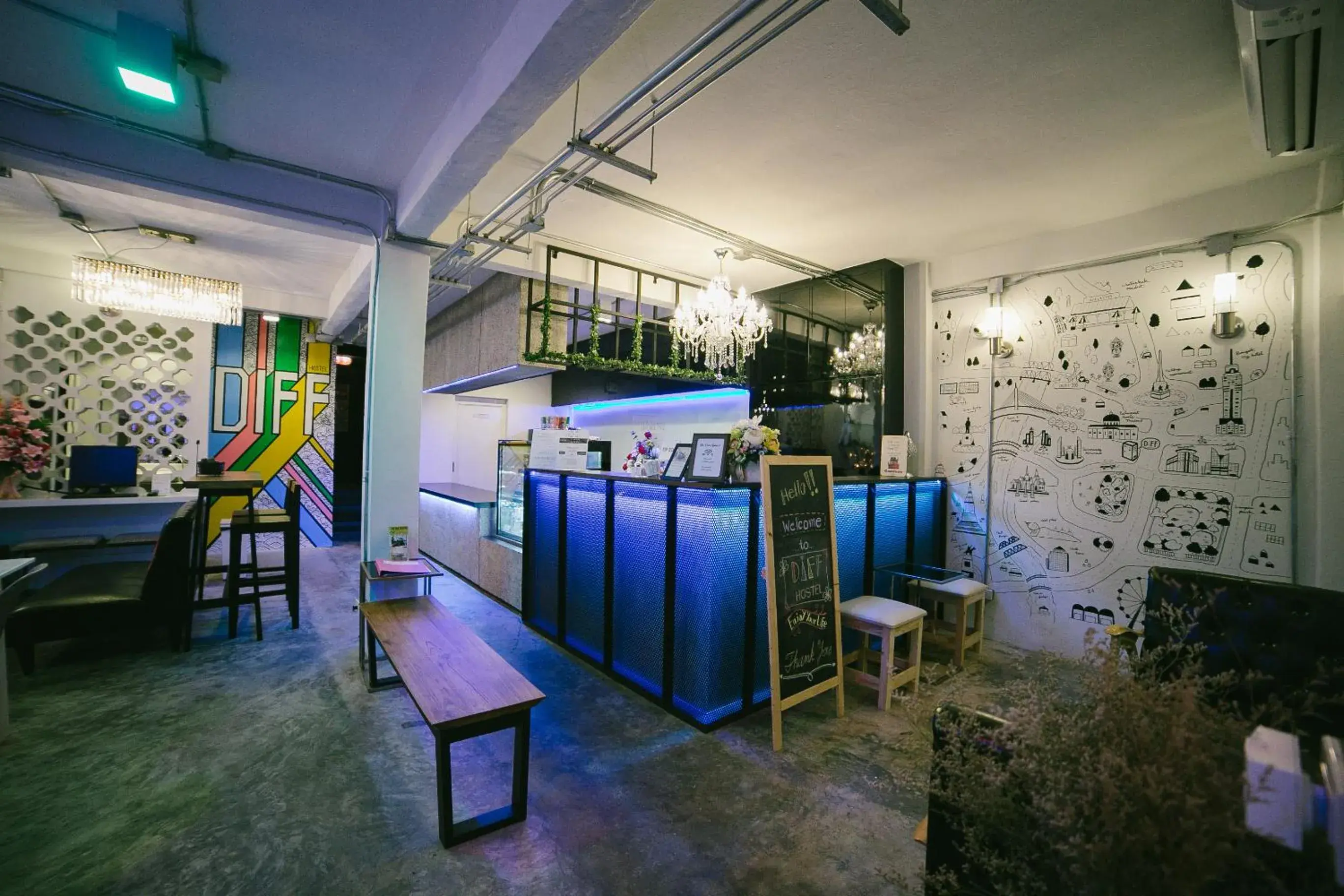 Lobby or reception in Diff Hostel Lobby or reception in Diff Hostel