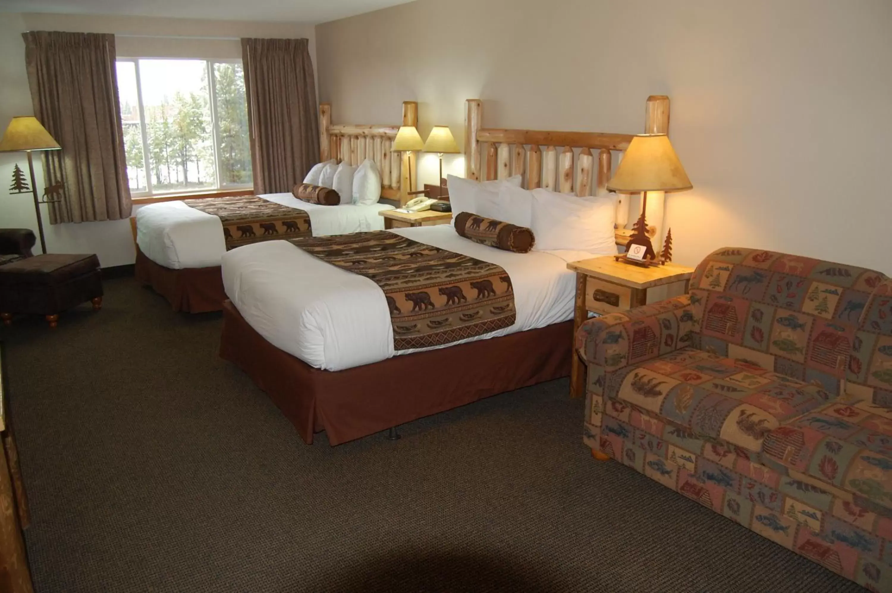 Bed in Kelly Inn West Yellowstone