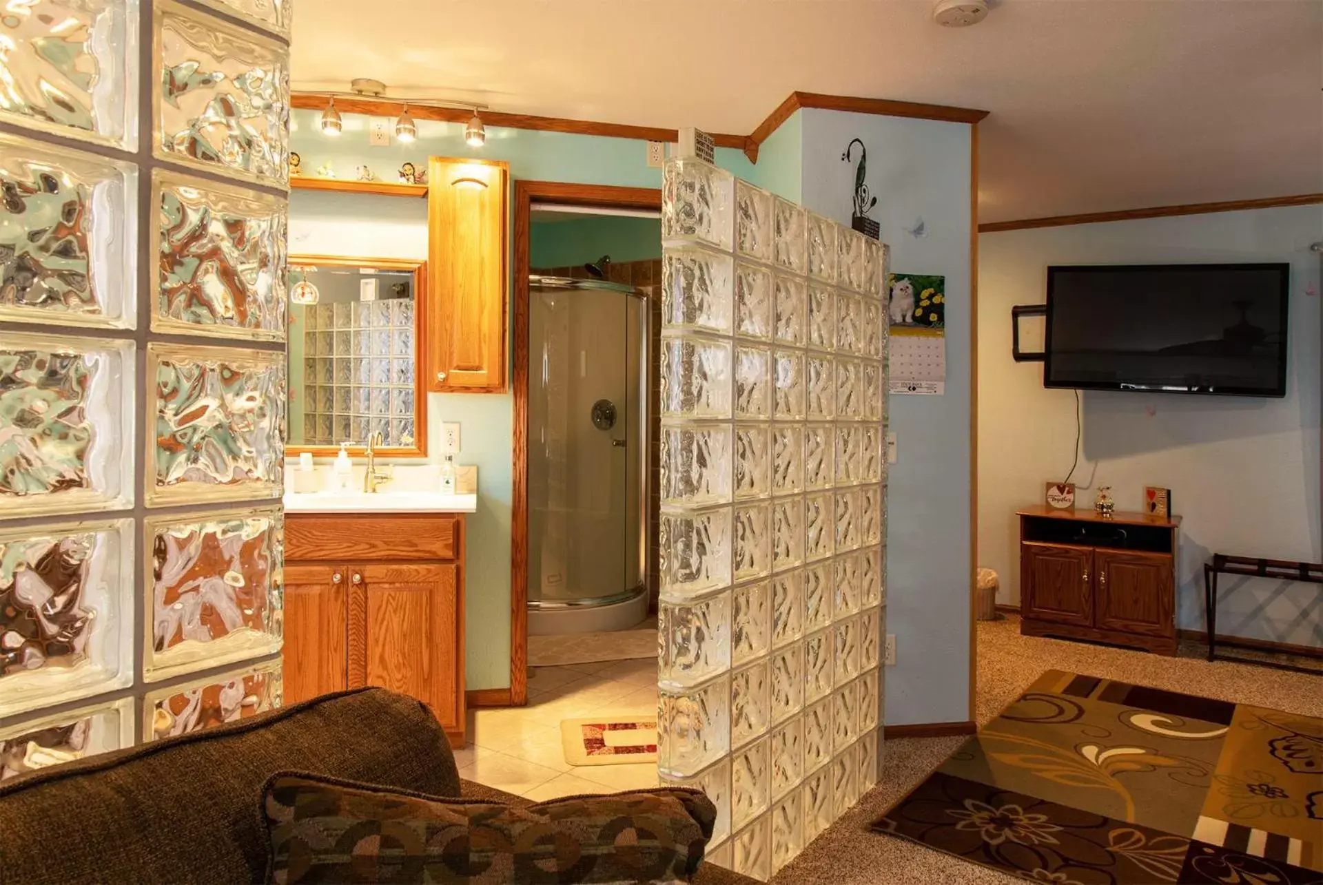 Bathroom, TV/Entertainment Center in Shane Acres Country Inn