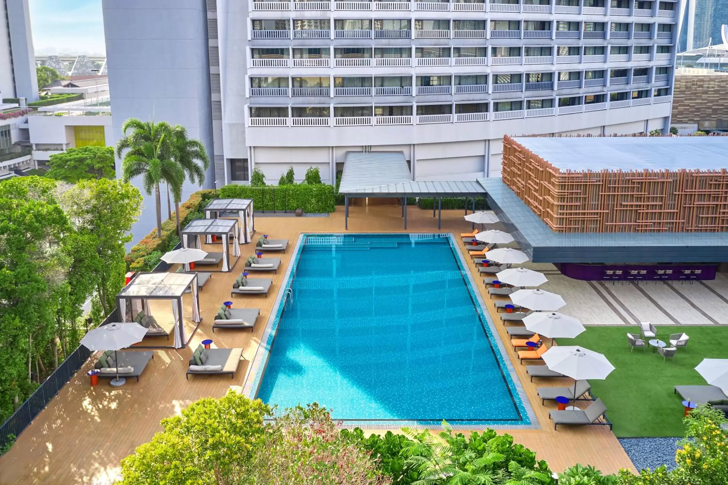 Swimming pool, Pool View in PARKROYAL COLLECTION Marina Bay, Singapore