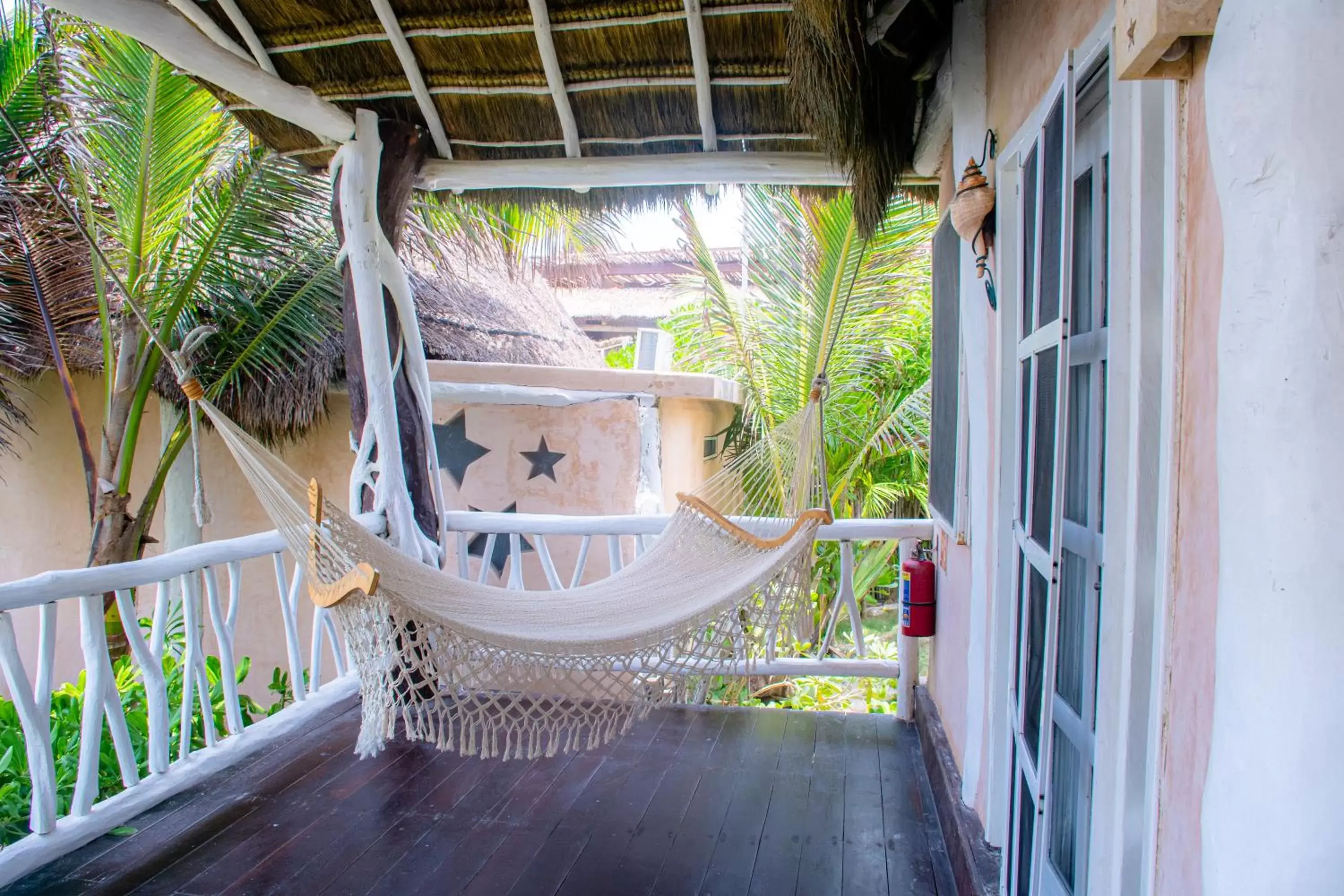 Balcony/Terrace in Villa Las Estrellas Tulum - located at the party zone