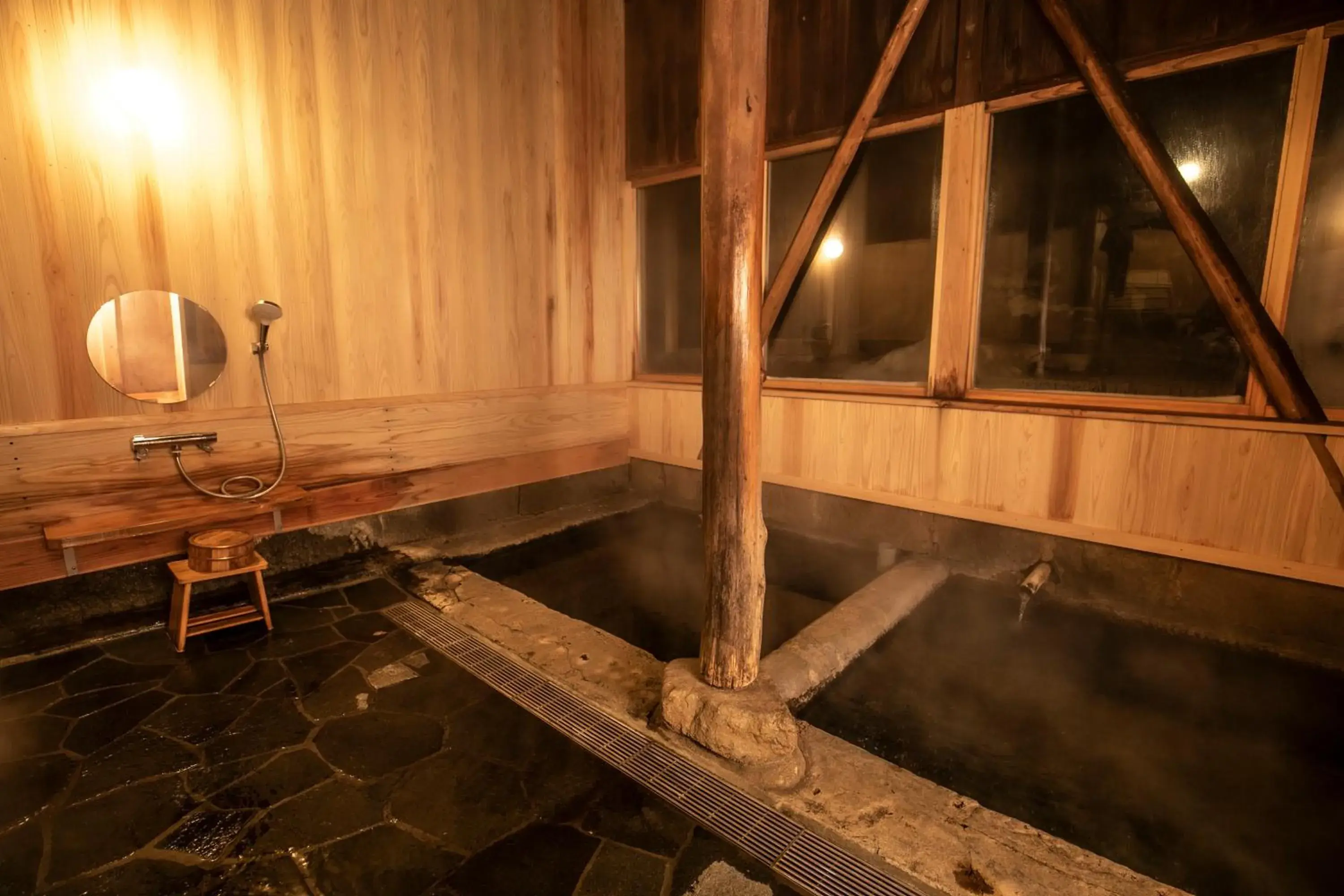 Hot Spring Bath in Hatcho no Yu Hot Spring Ryokan