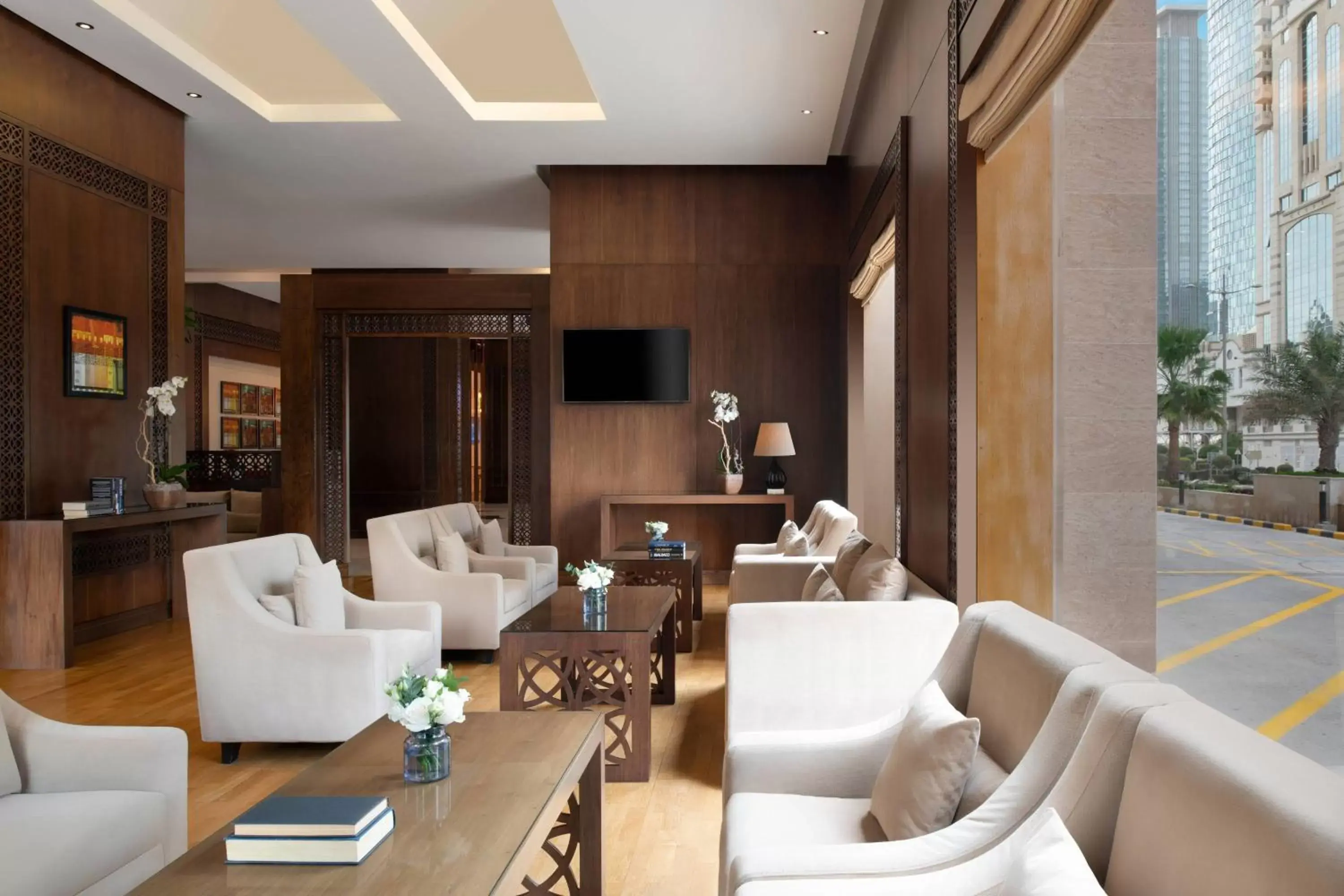 Lobby or reception, Restaurant/Places to Eat in Marriott Executive Apartments City Center Doha