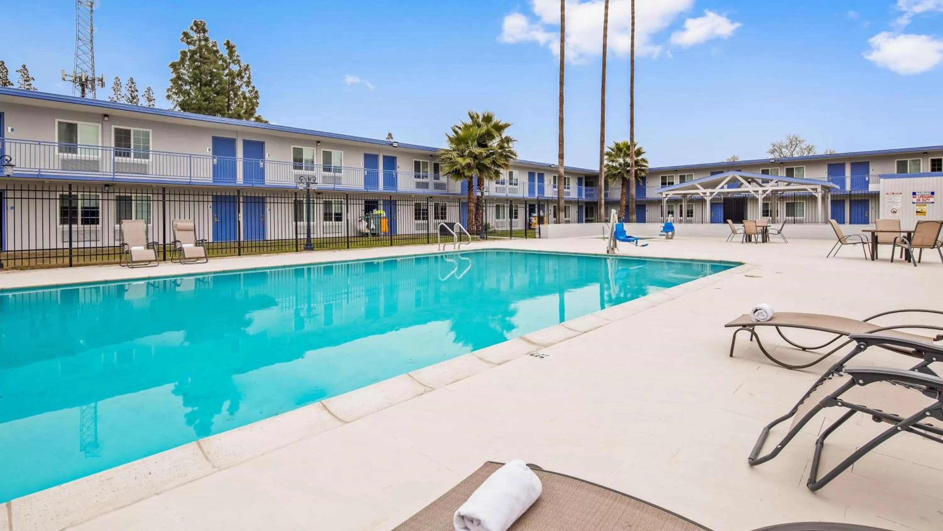 Pool view in SureStay Plus Hotel by Best Western Sacramento Cal Expo