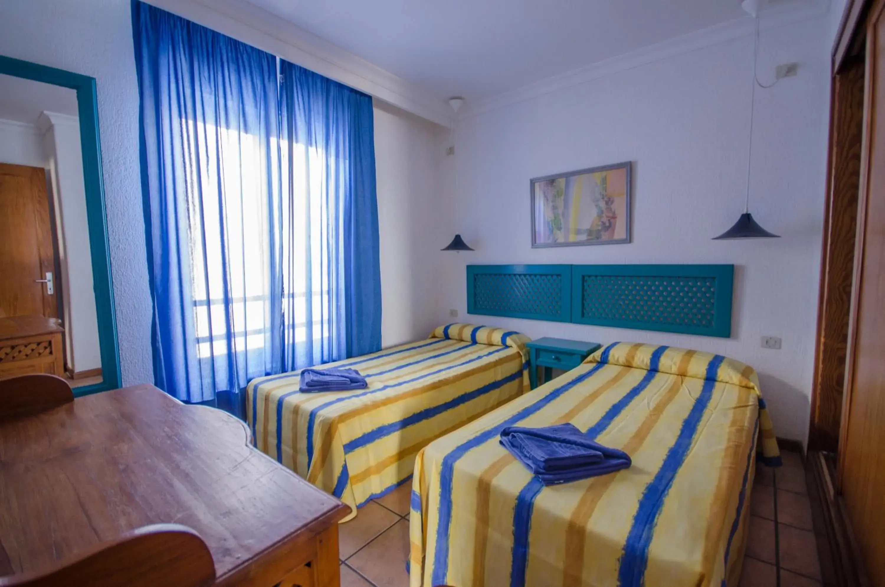 Decorative detail, Bed in Apartamentos Agua Marina