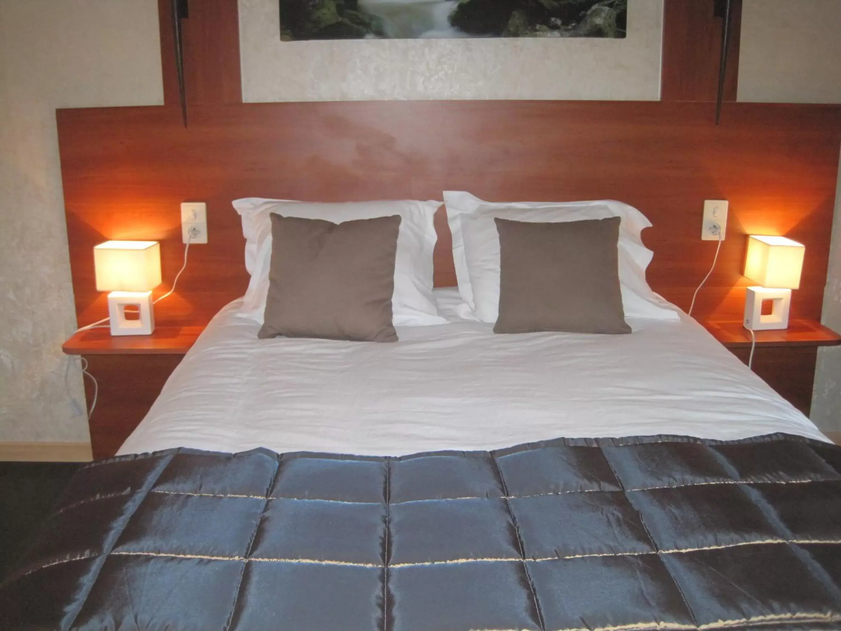 Bed in Hotel Restaurant Rive Gauche