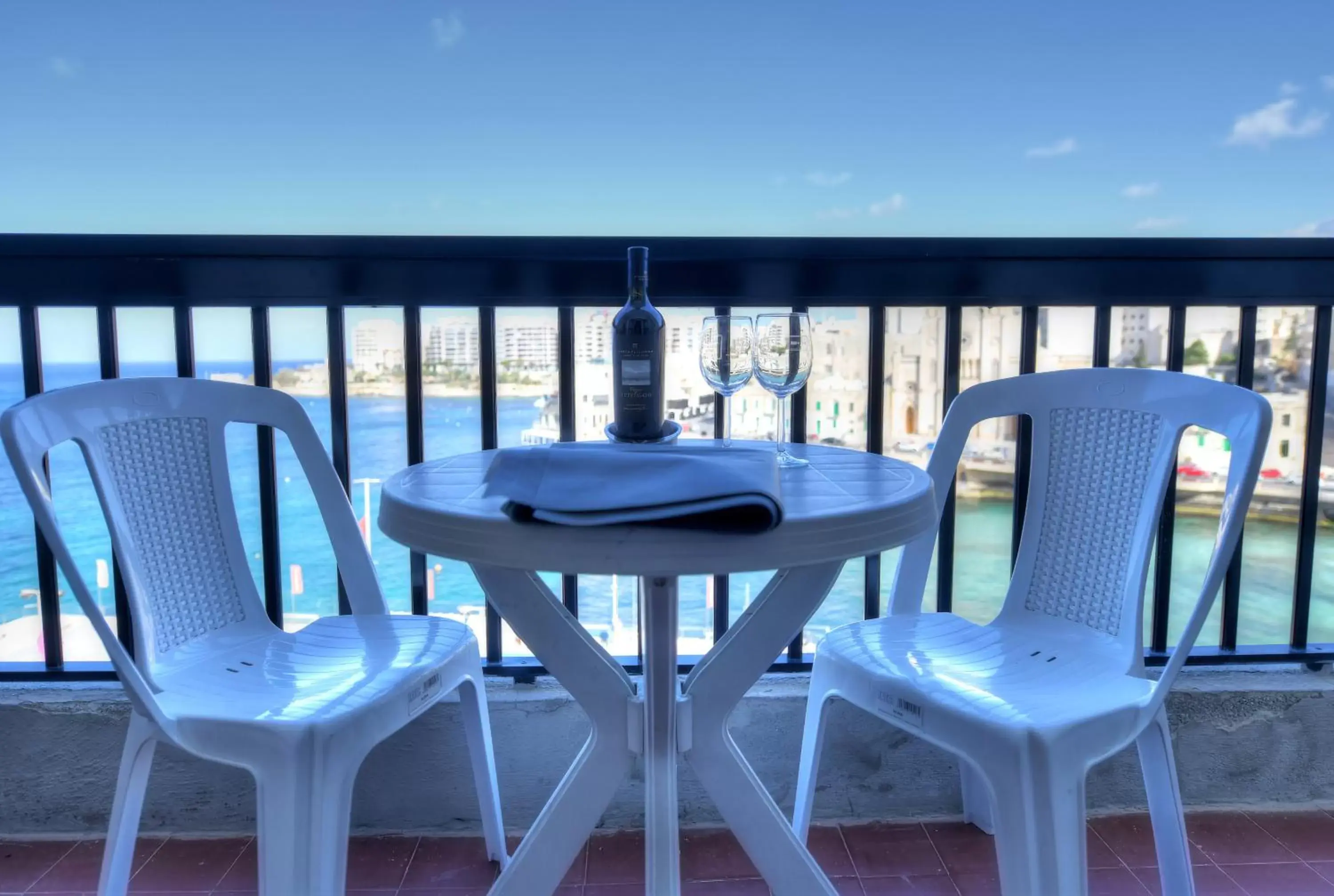 View (from property/room), Balcony/Terrace in St. Julian's Bay Hotel