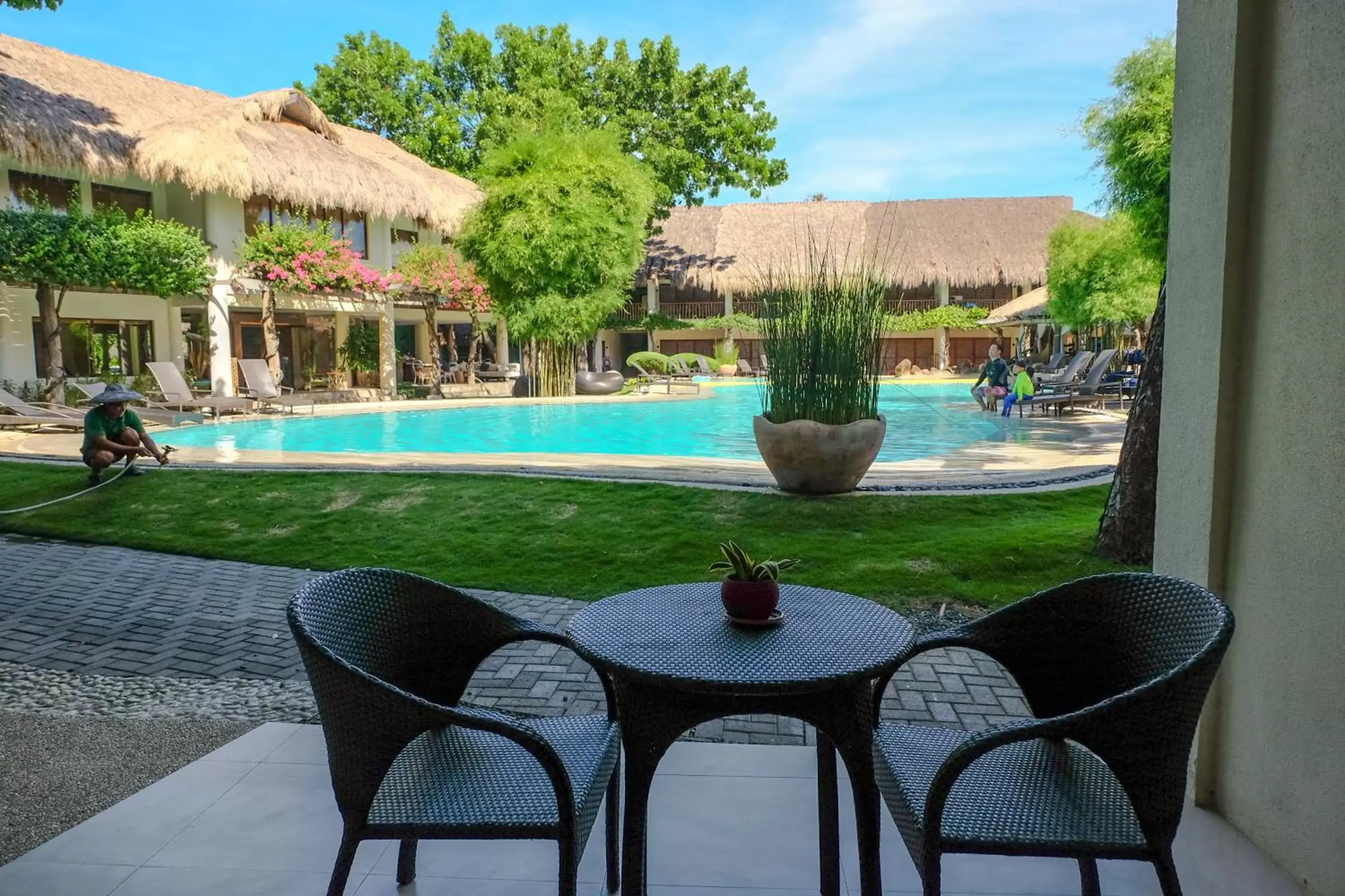 Balcony/Terrace, Swimming Pool in Bluewater Maribago Beach Resort