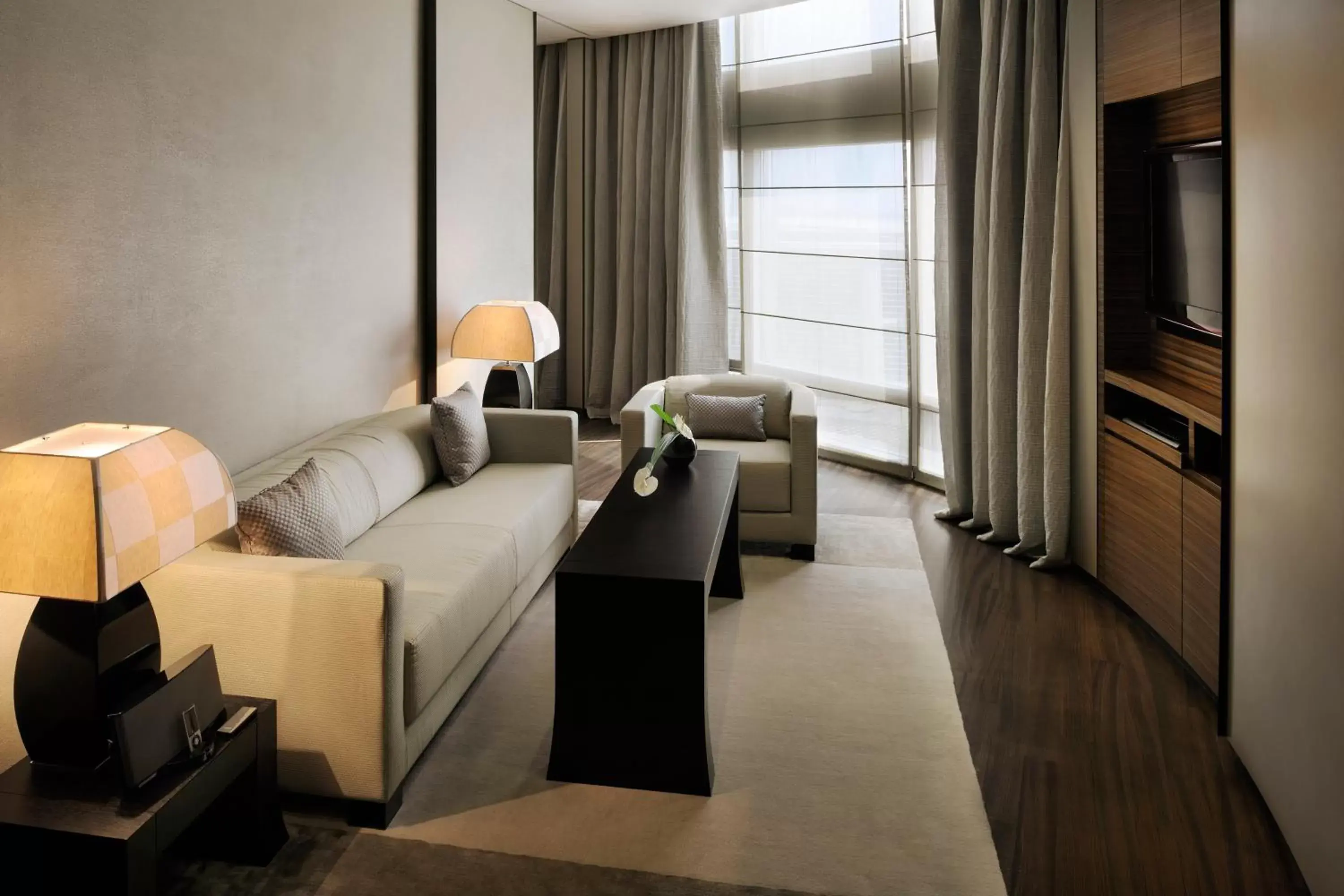 Living room, Seating Area in Armani Hotel Dubai