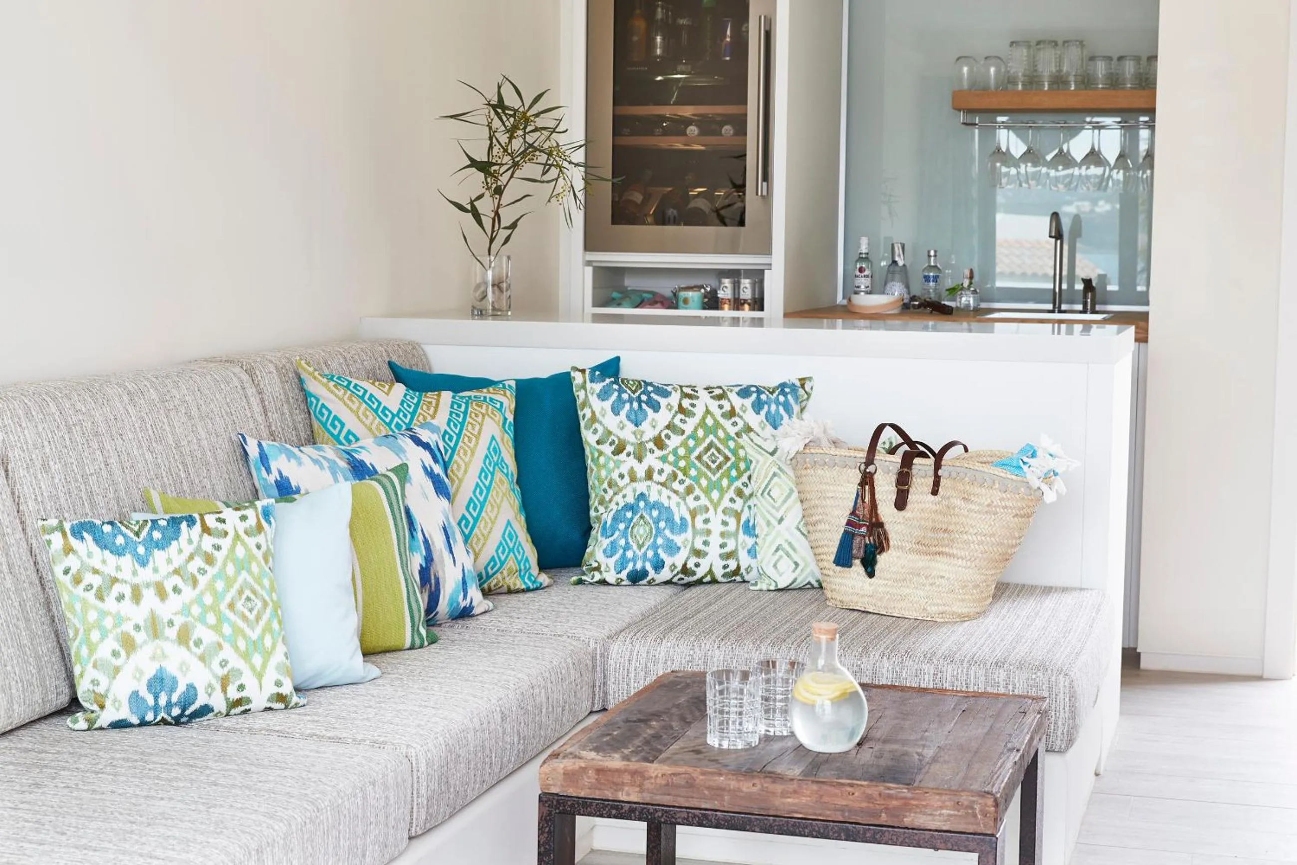 Living room in 7Pines Resort Ibiza, part of Destination by Hyatt