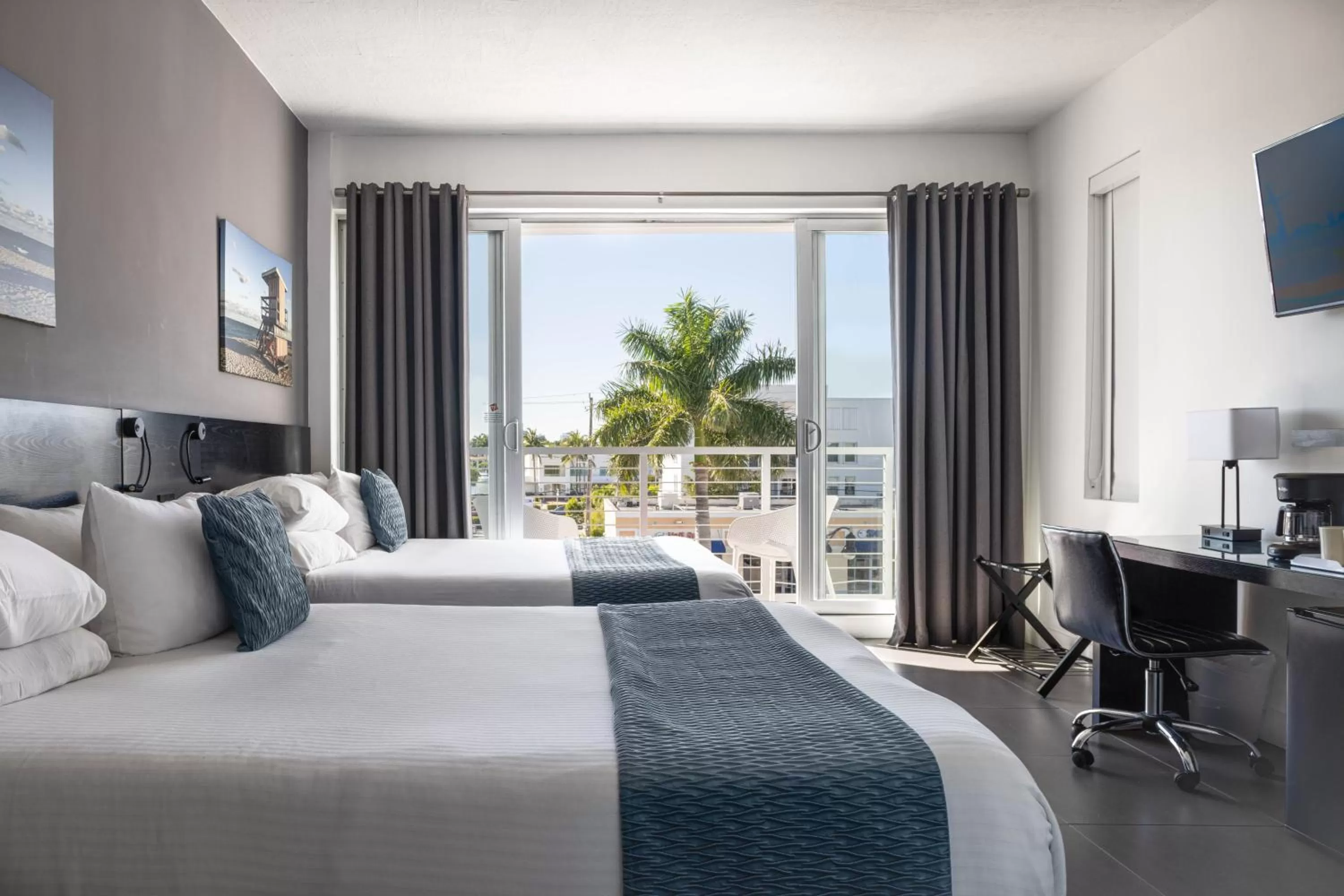 Junior Queen Suite with Two Queen Beds and Balcony - Non-Smoking in MB Hotel, Trademark Collection by Wyndham