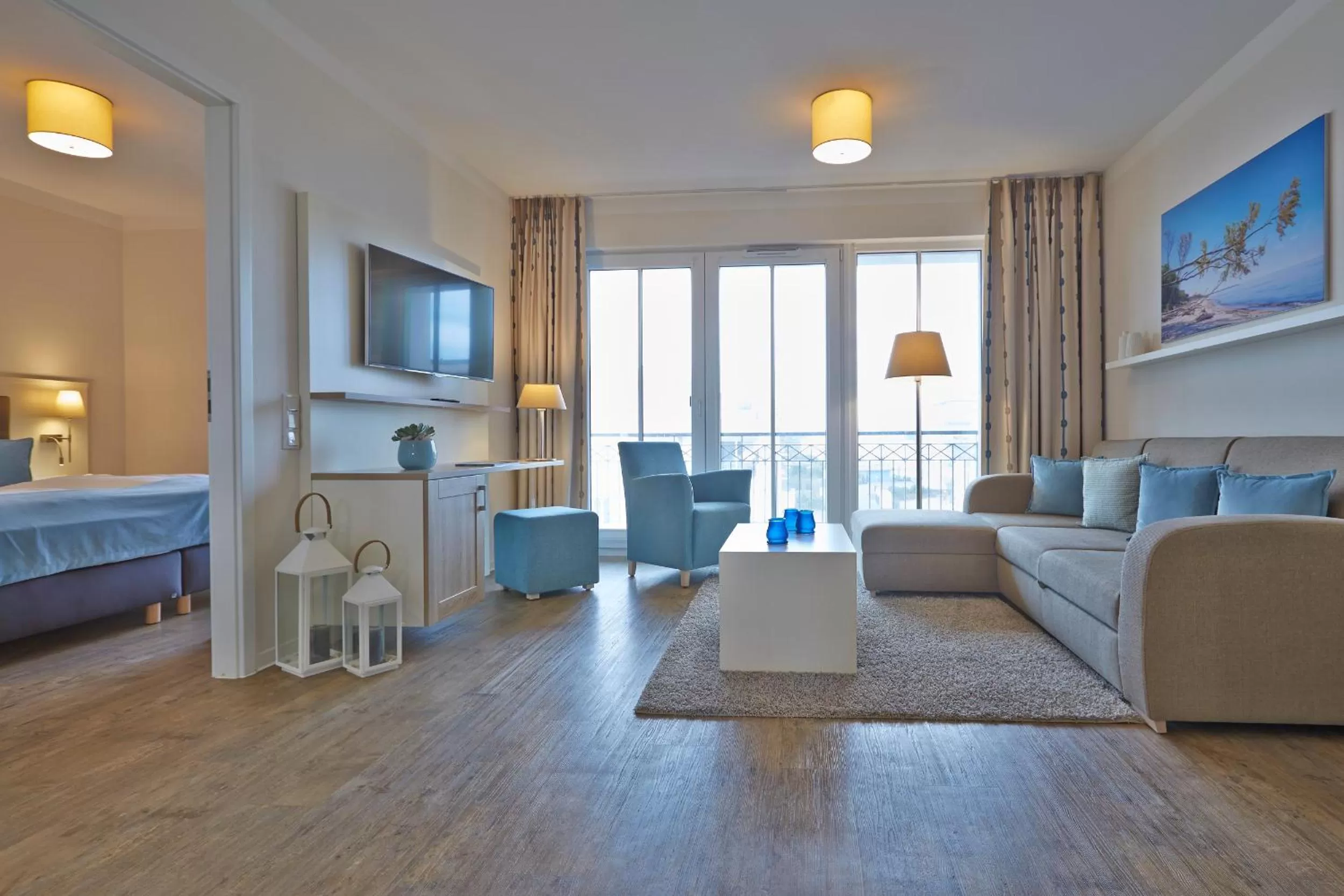 TV and multimedia in Aparthotel Waterkant Suites - Fewos am Meer mit SPA